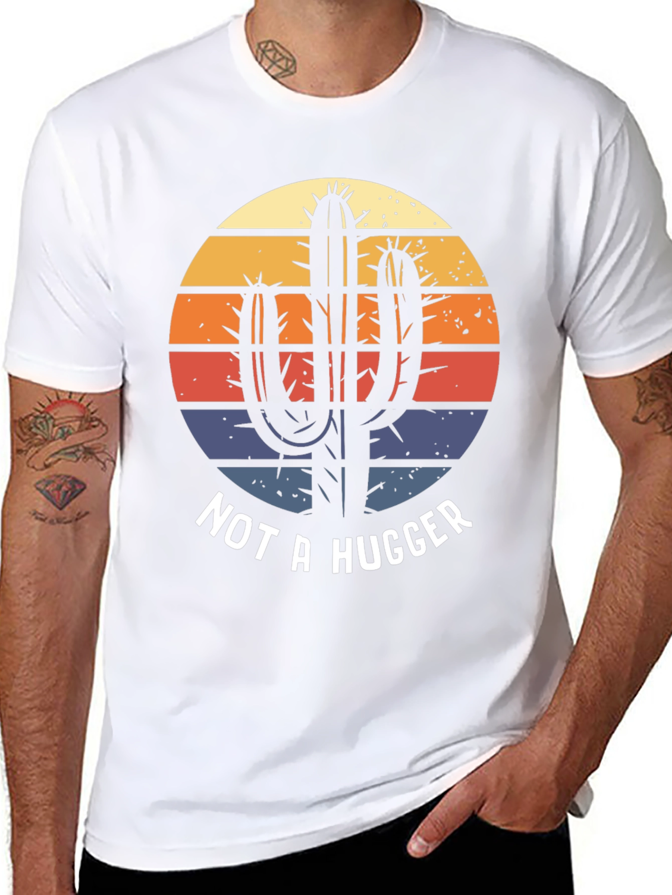Not a Hugger Cactus T-Shirt - Unisex Graphic Tee