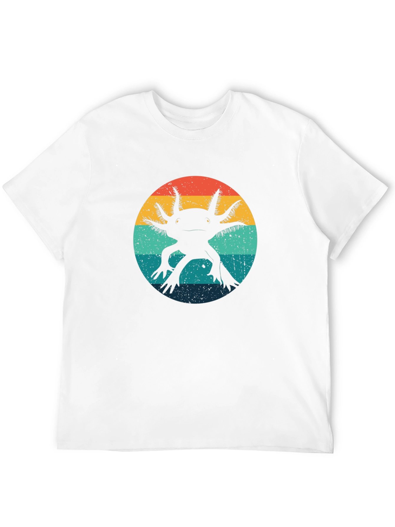 Retro Axolotl Graphic Tee - Black