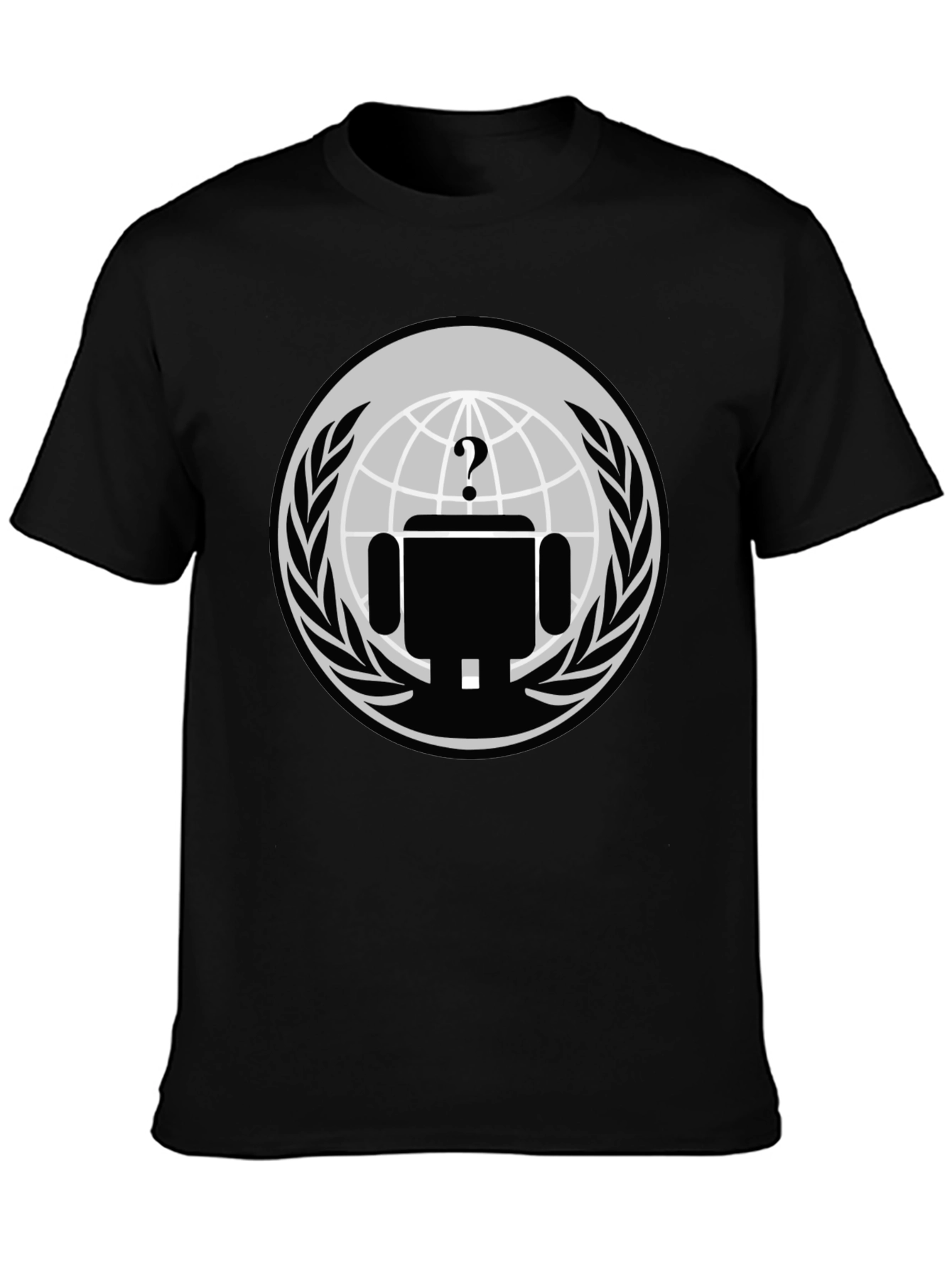 Mystery Android T-Shirt - Black Graphic Tee