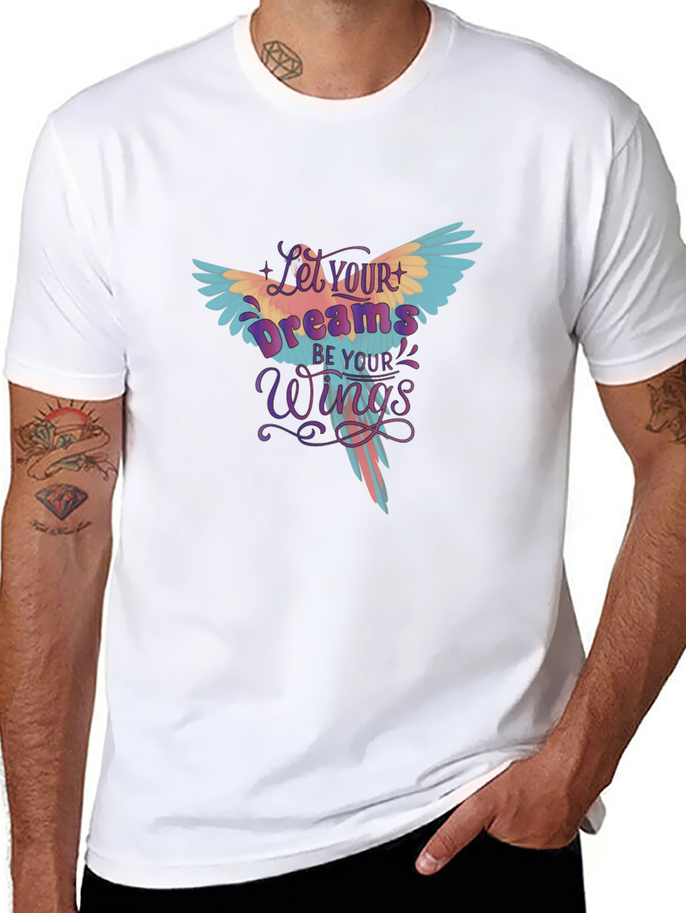 Dreams Wings Parrot Graphic Tee