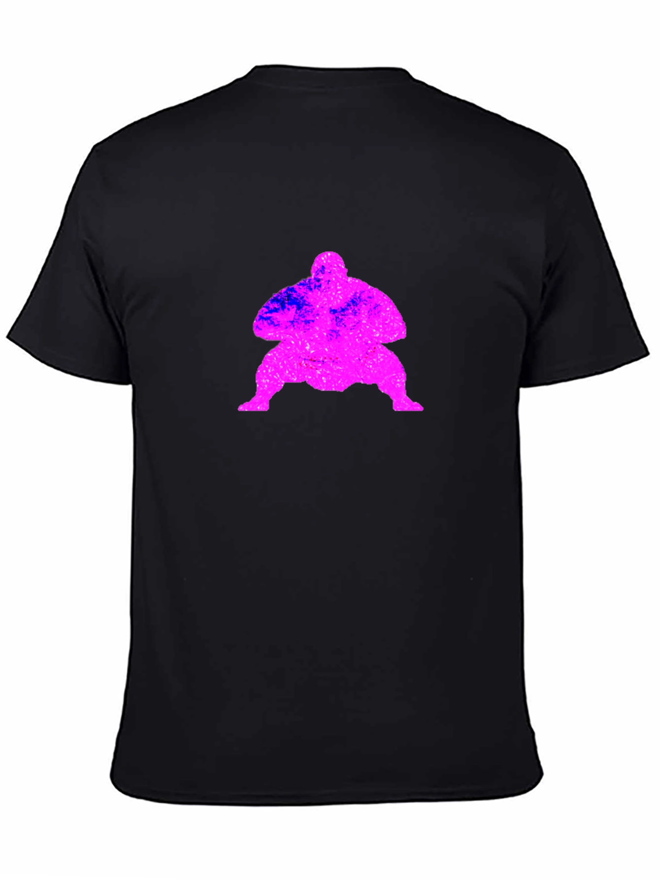 Sumo Wrestler Graphic T-Shirt - Black