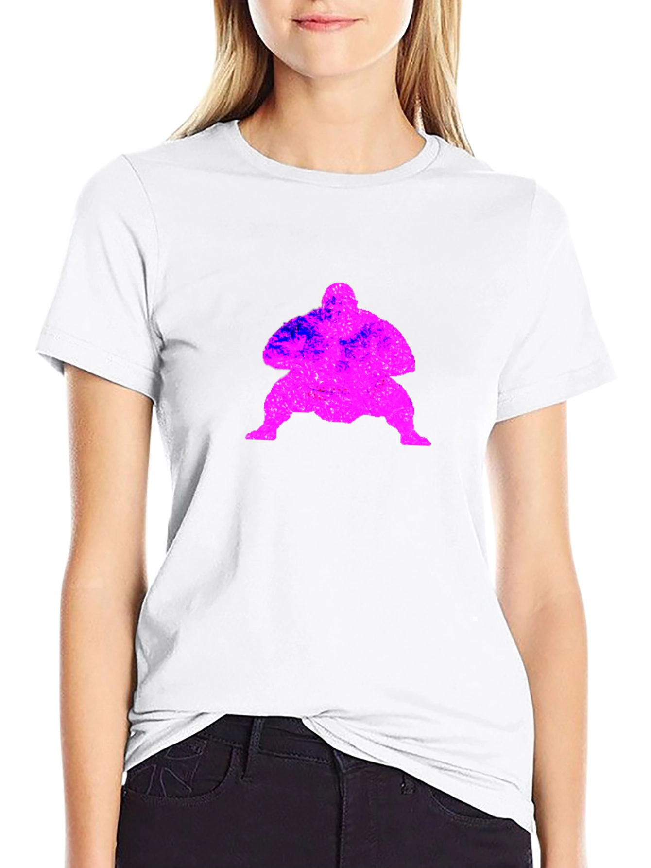 Sumo Wrestler Graphic T-Shirt - Black
