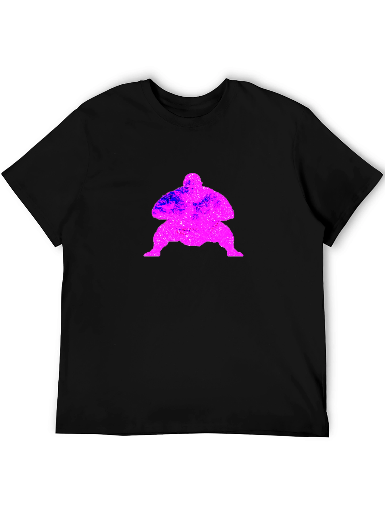 Sumo Wrestler Graphic T-Shirt - Black
