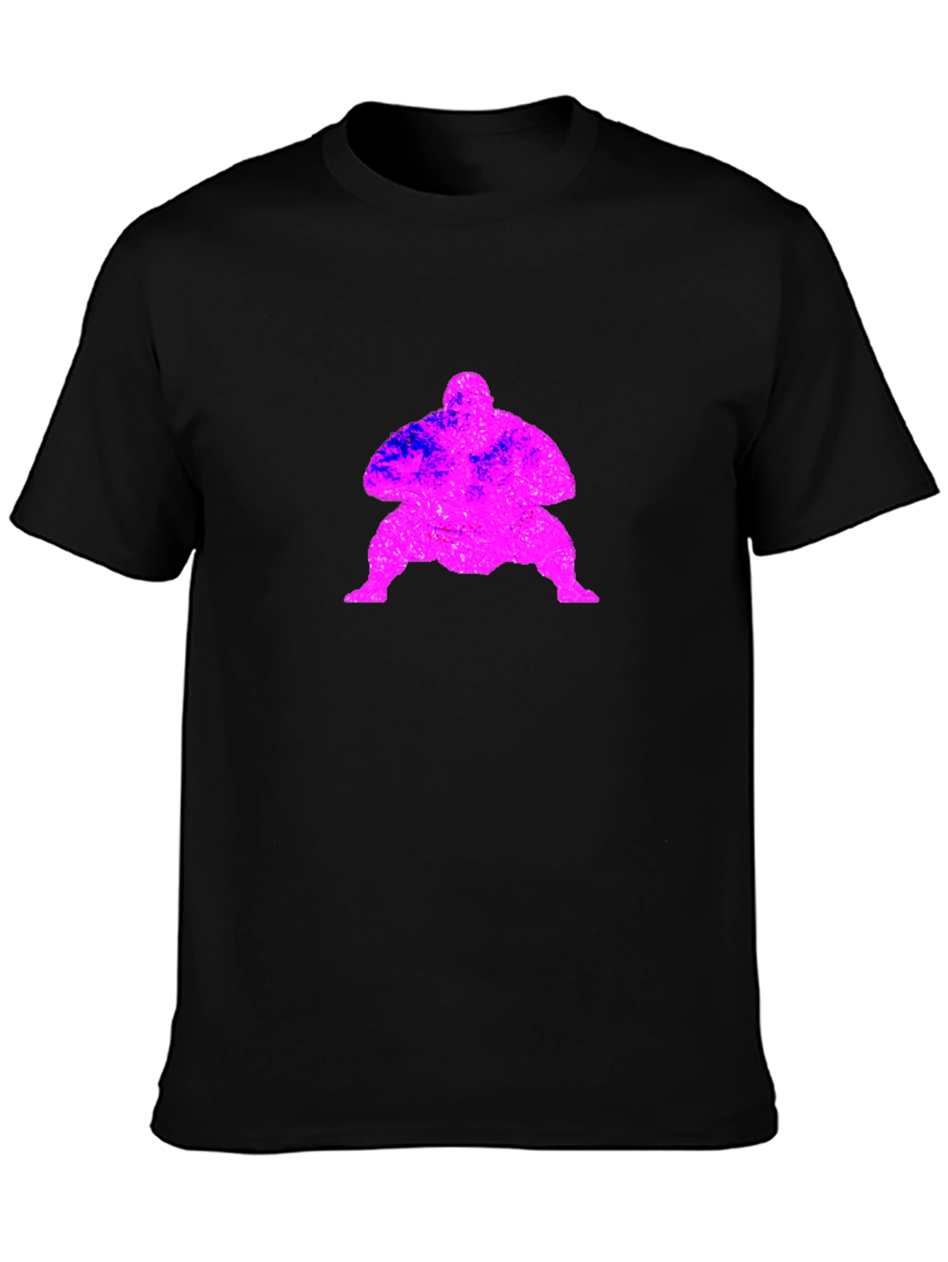 Sumo Wrestler Graphic T-Shirt - Black