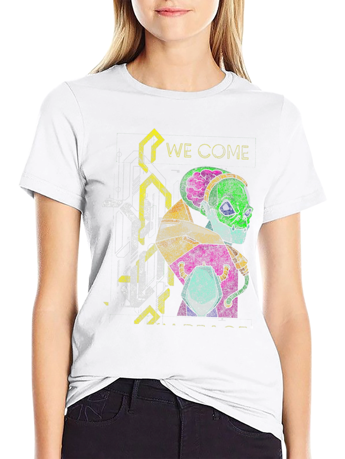 We Come in Peace Alien Graphic T-Shirt