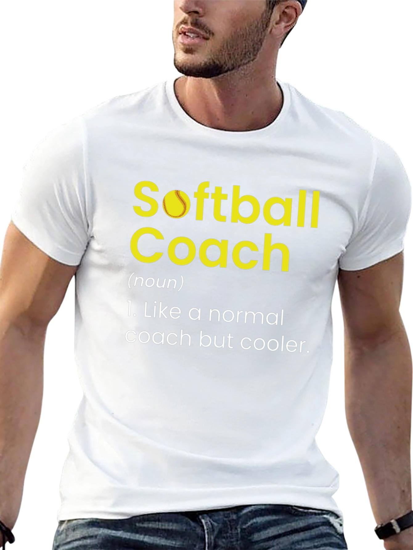 Softball Coach Definition Novelty Graphic Tee