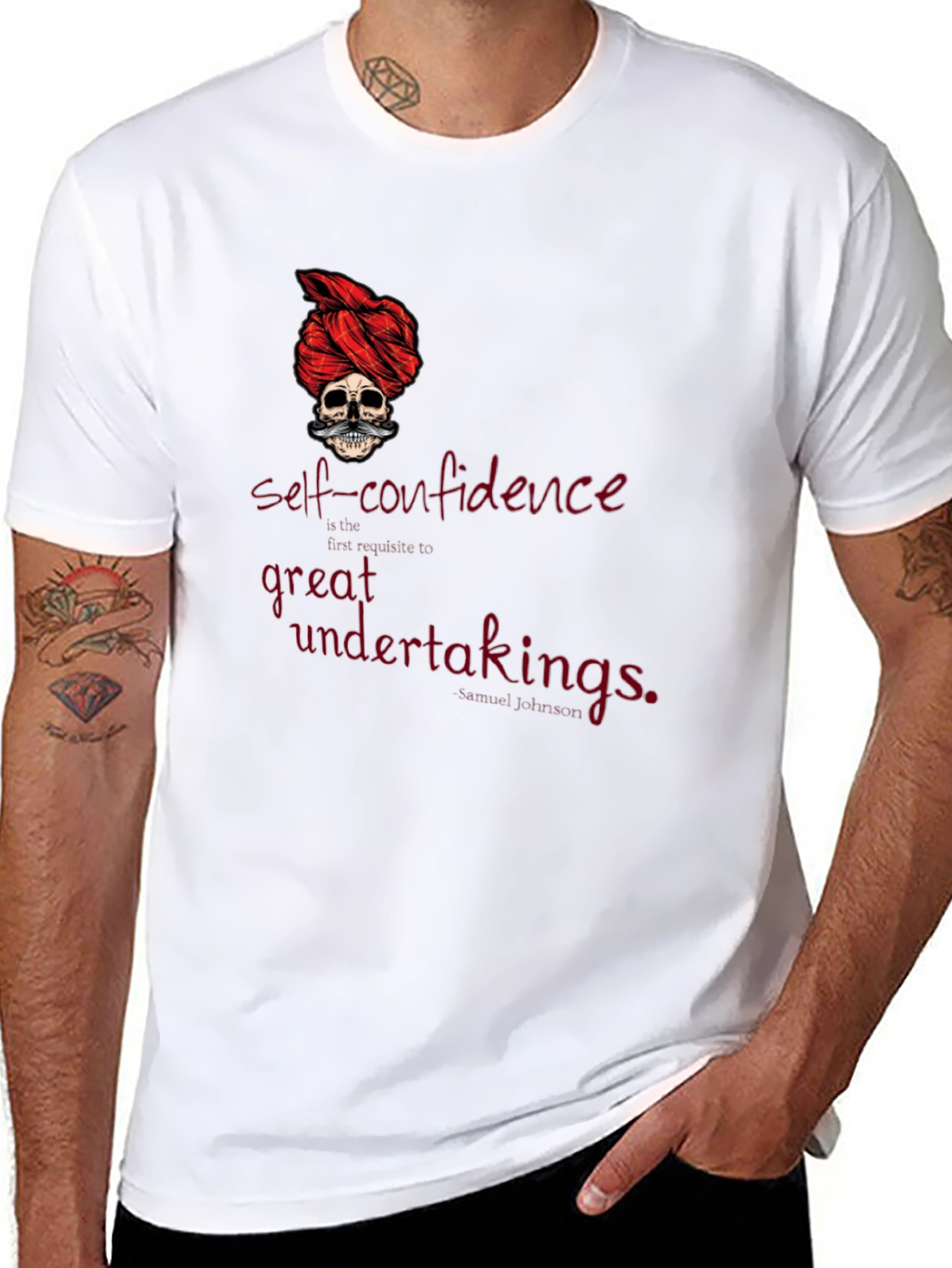 Skull Turban Graphic Tee - Self-Confidence Shirt