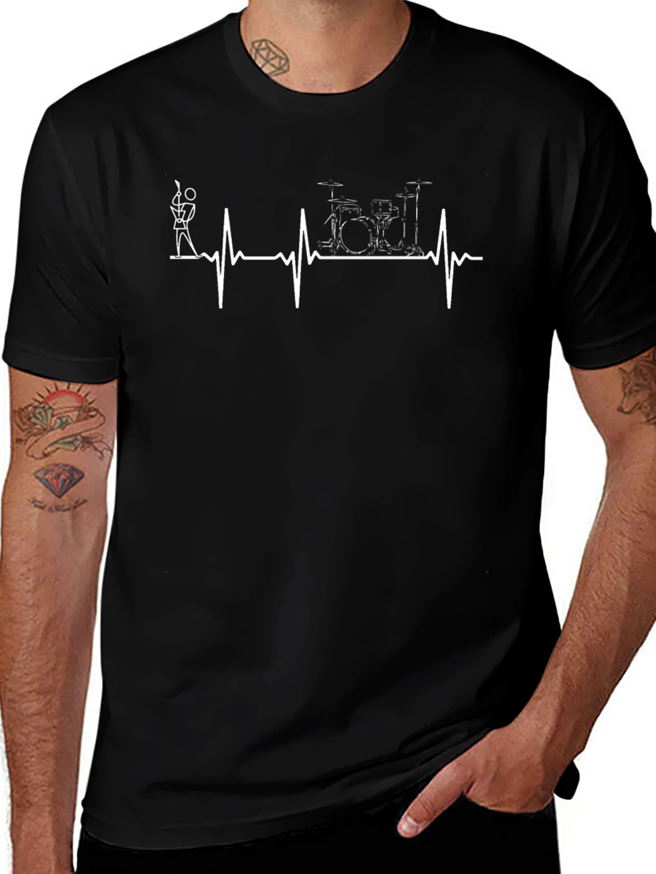 Drumbeat Lifeline T-Shirt - Black