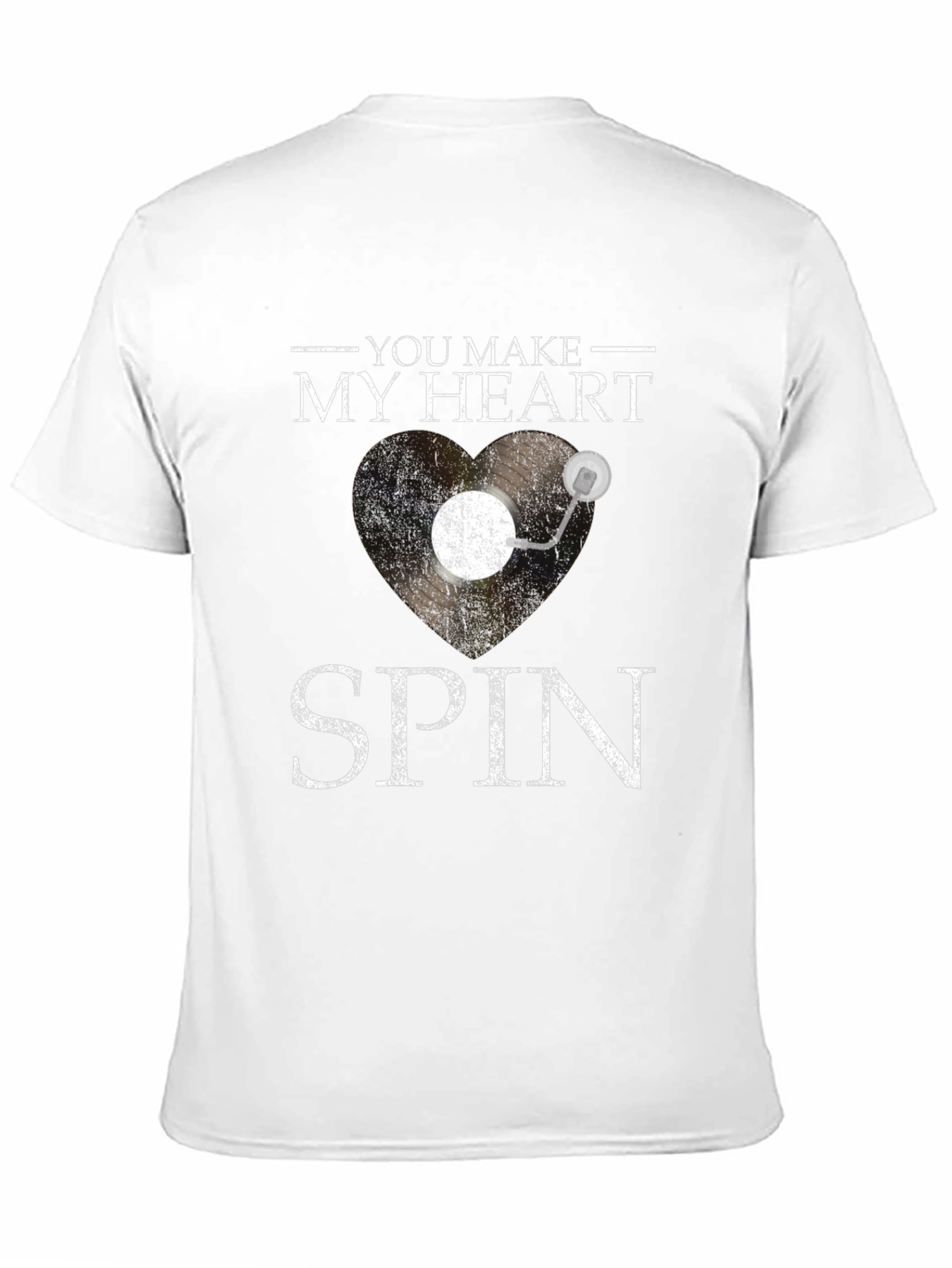 You Make My Heart Spin Black Graphic Tee