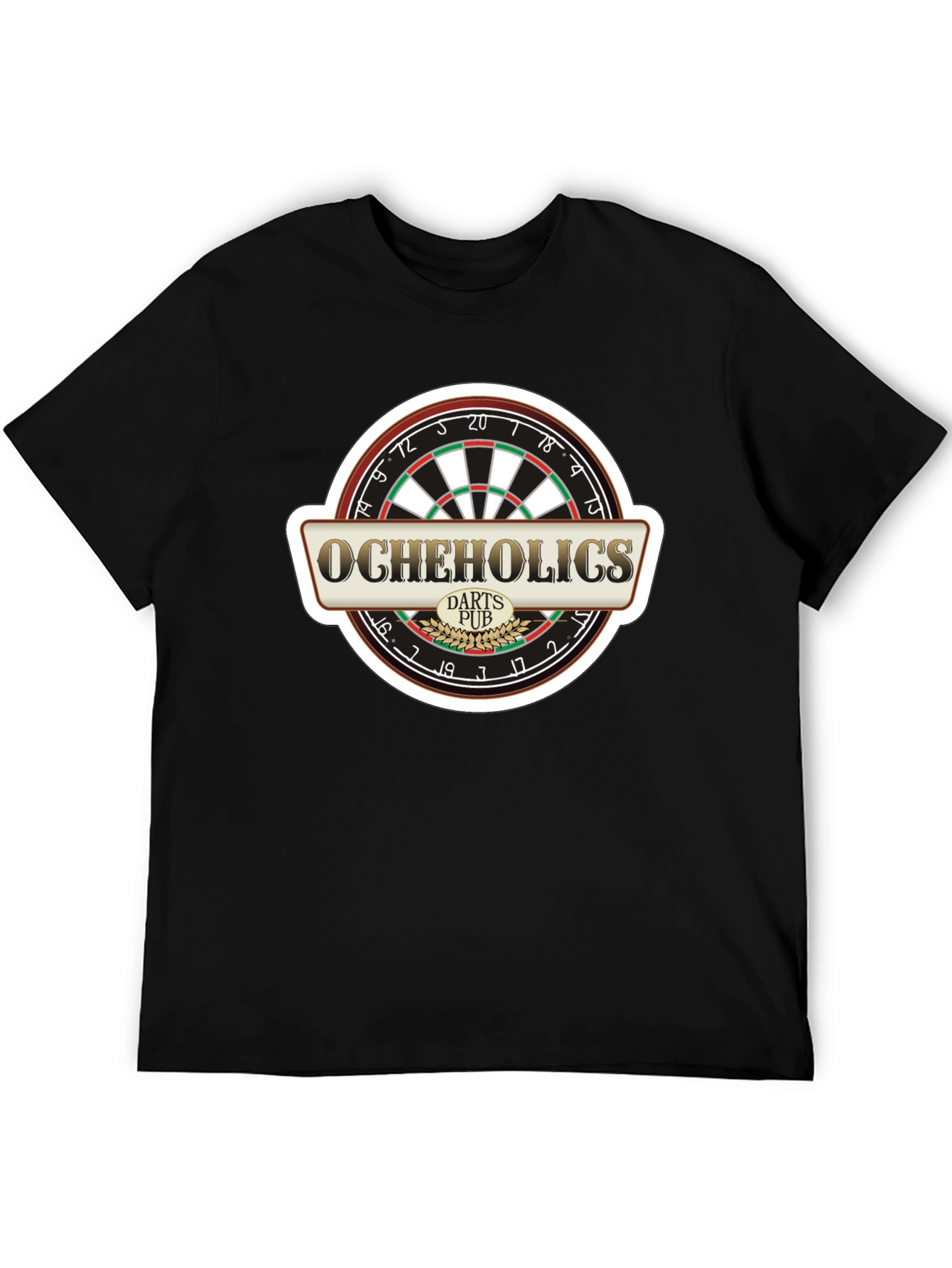 Ocheholics Darts Pub Black T-Shirt