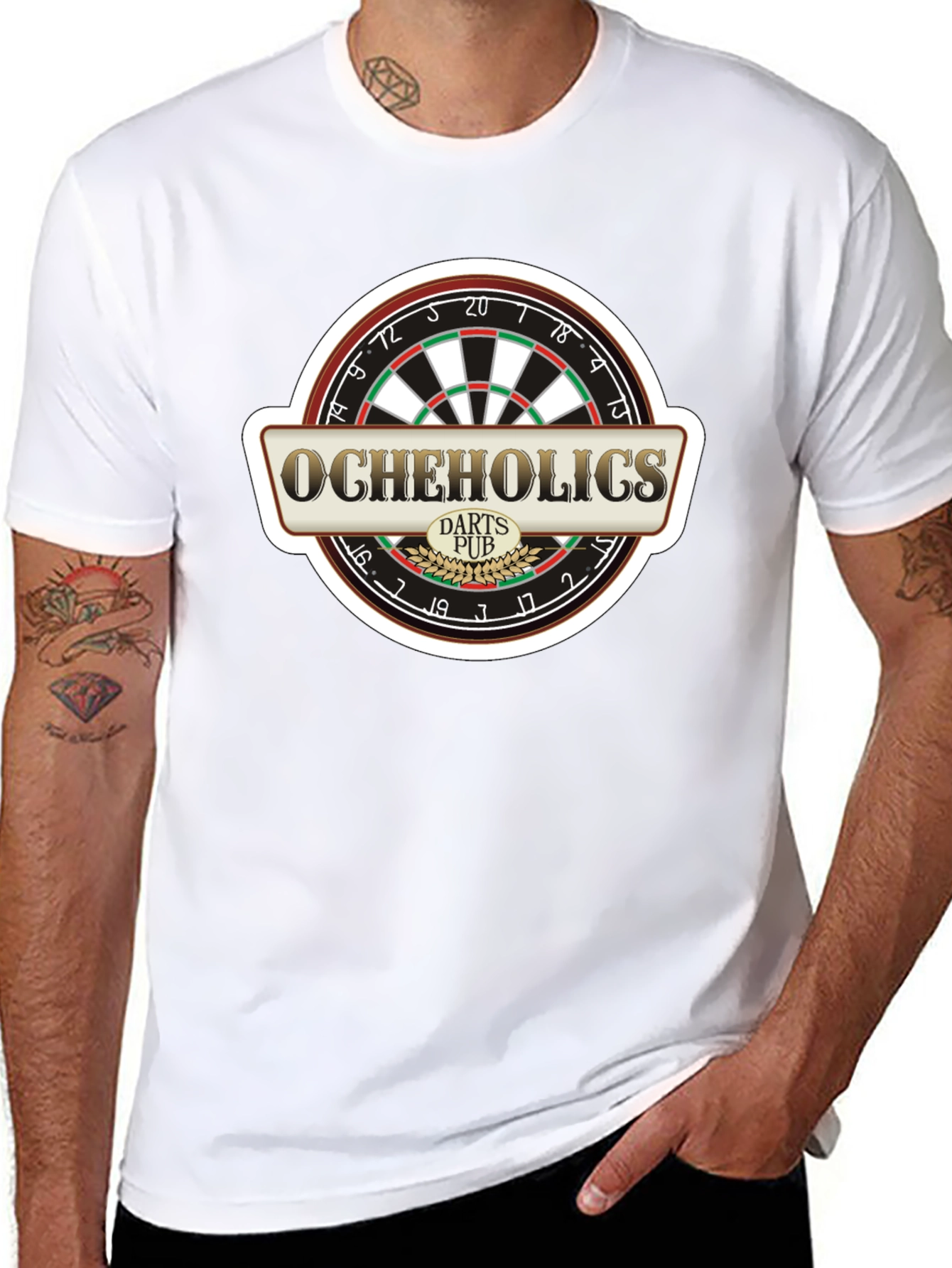 Ocheholics Darts Pub Black T-Shirt