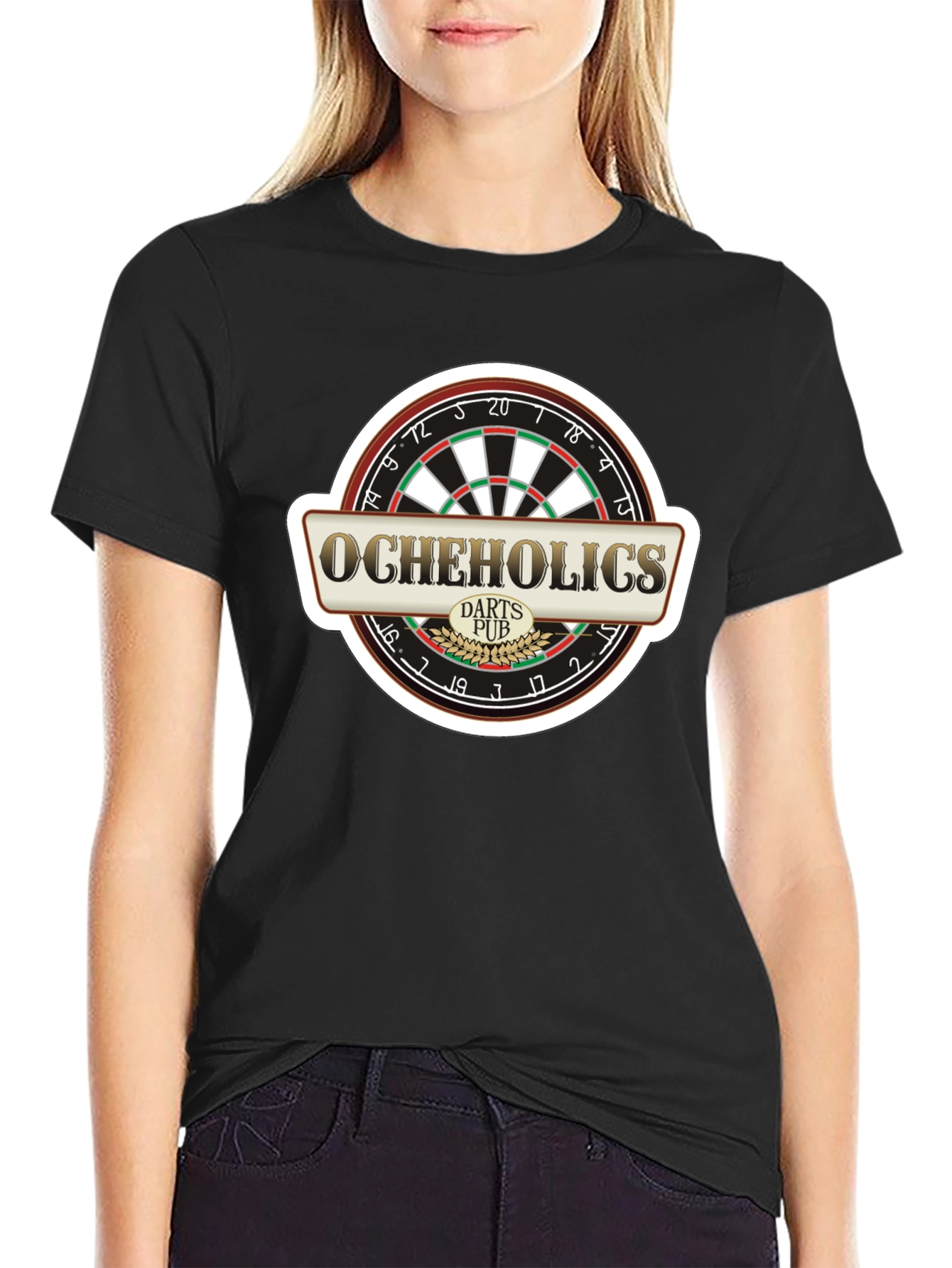Ocheholics Darts Pub Black T-Shirt