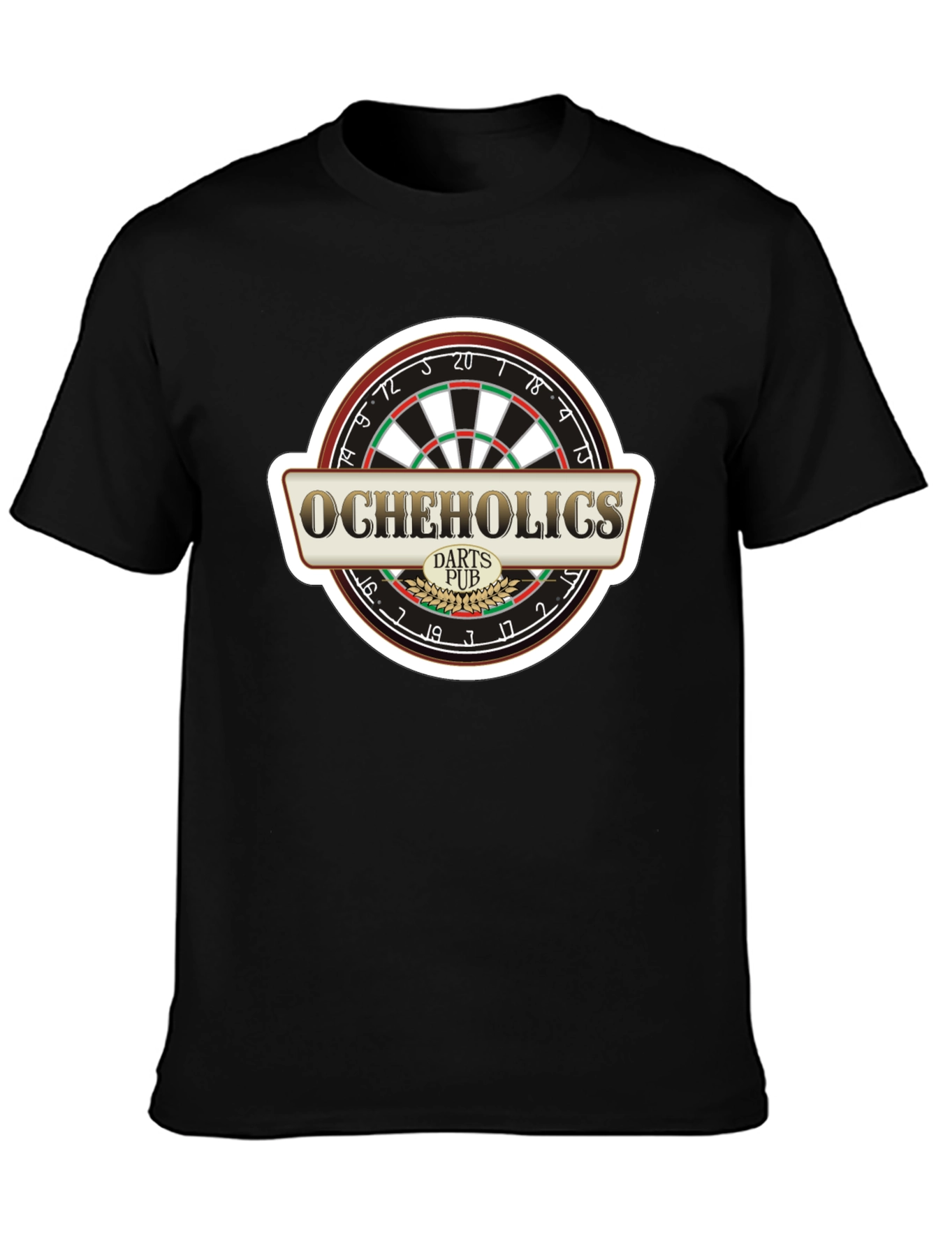Ocheholics Darts Pub Black T-Shirt