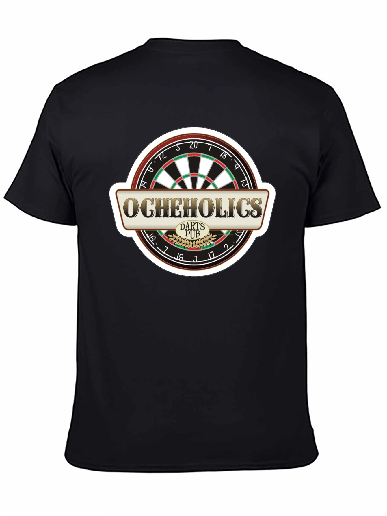 Ocheholics Darts Pub Black T-Shirt