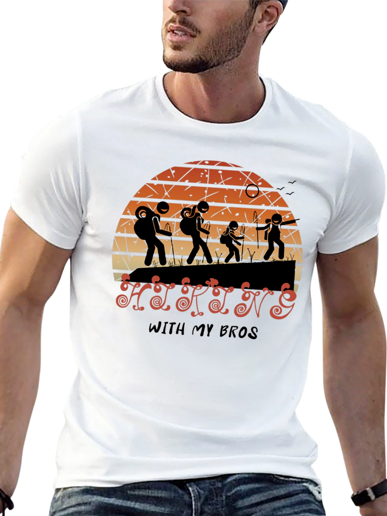 Hiking With My Bros Graphic T-Shirt