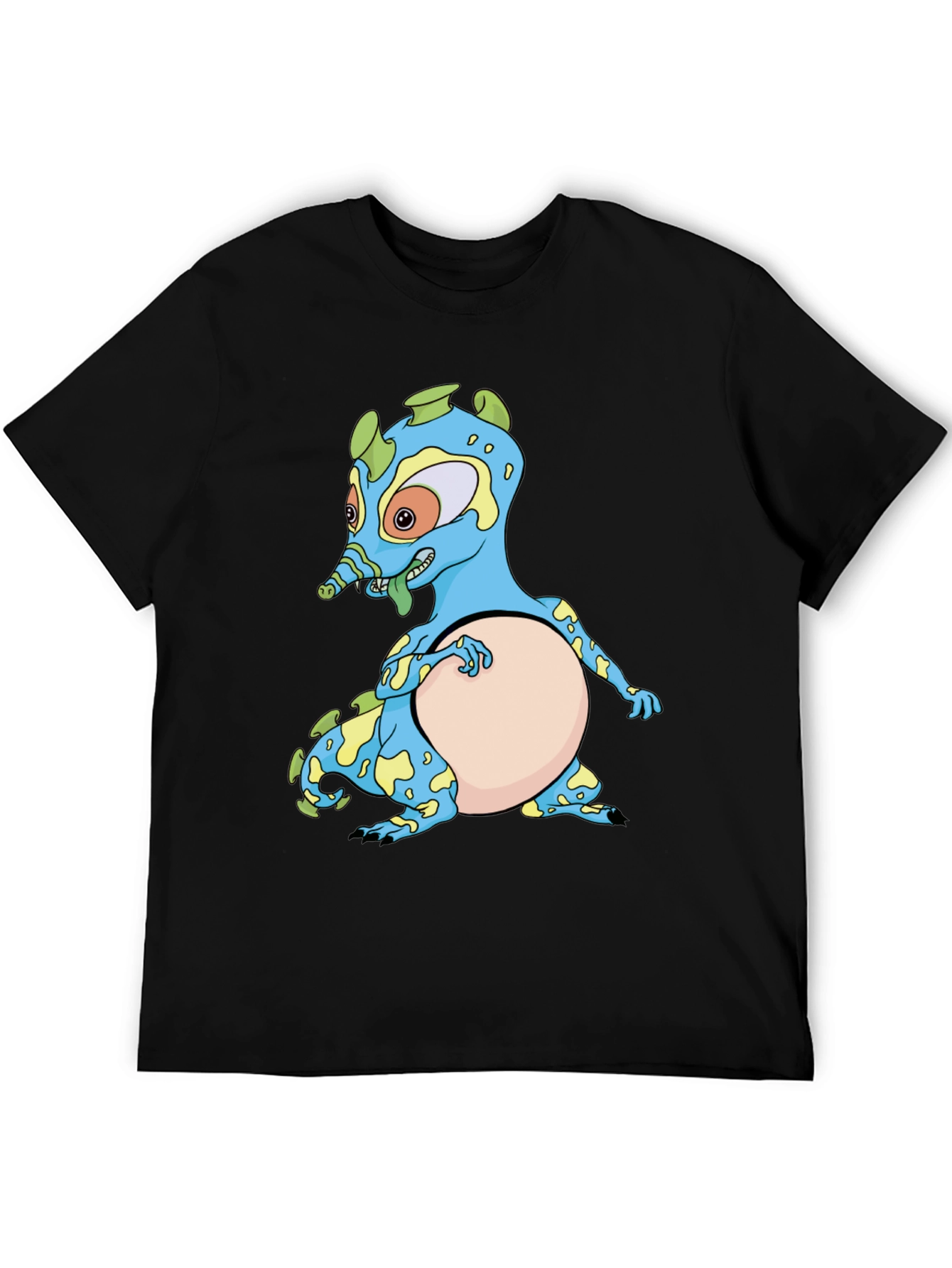 Cartoon Creature Black T-Shirt