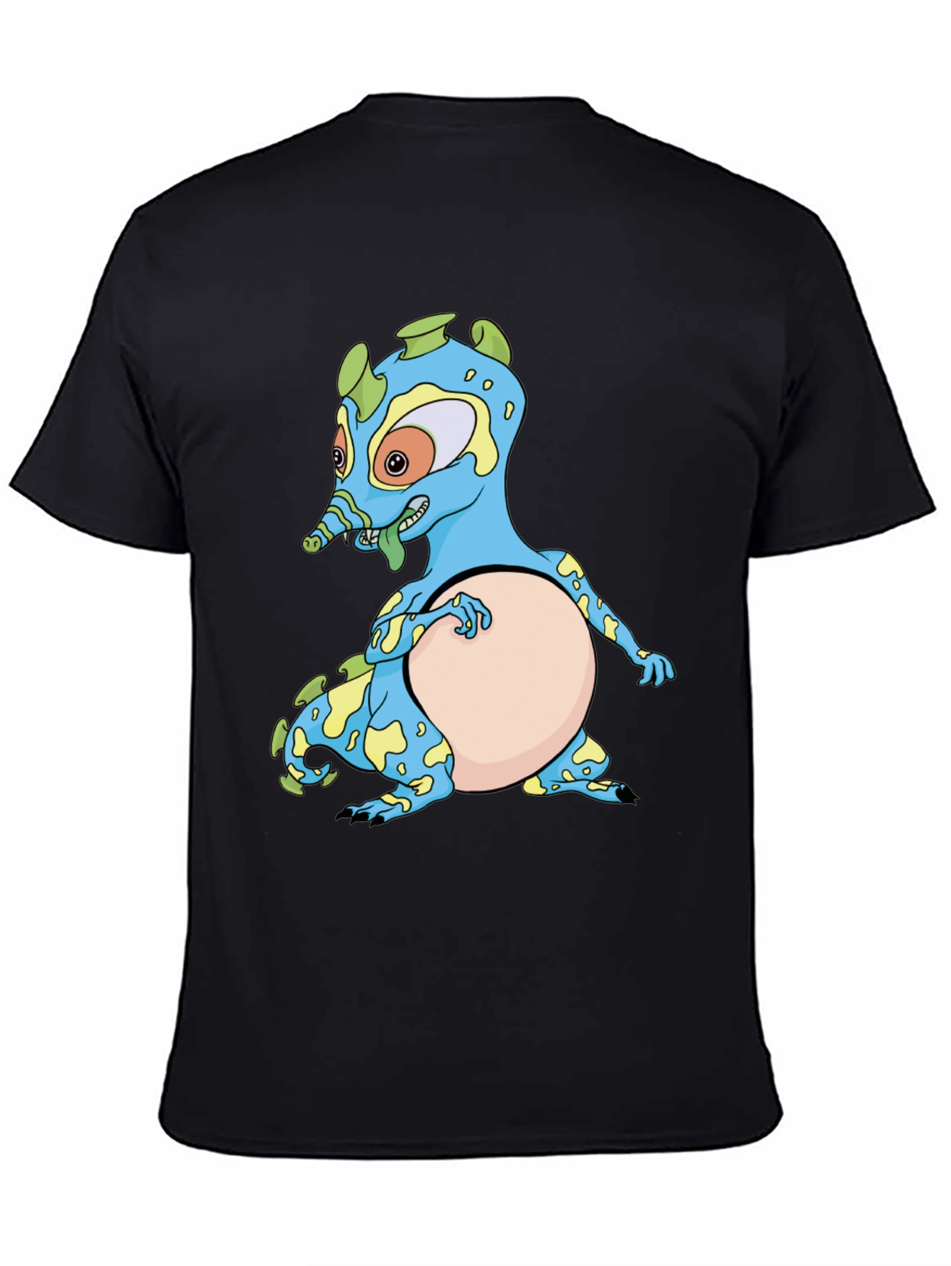 Cartoon Creature Black T-Shirt