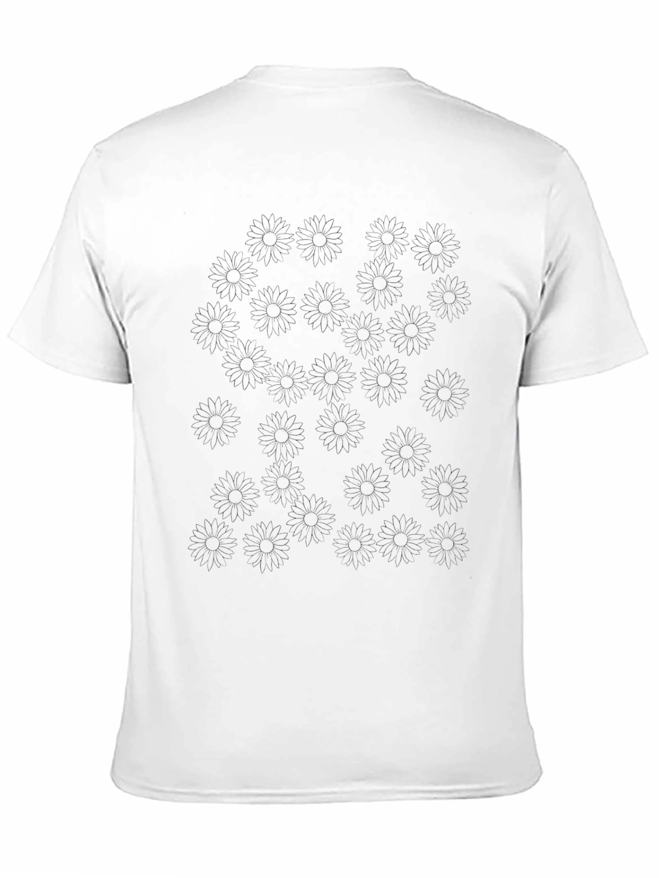 Black Floral Print Crew Neck T-Shirt