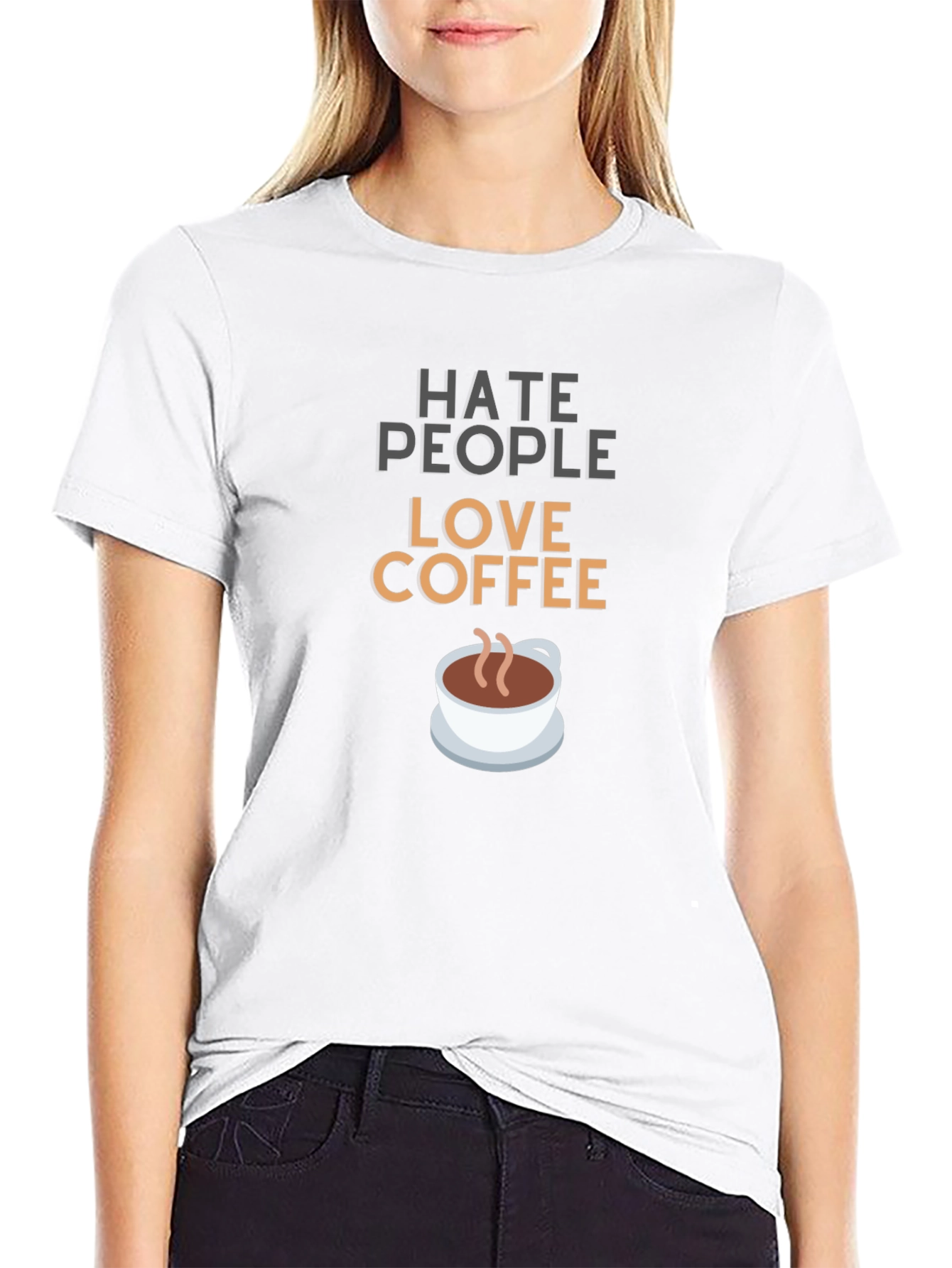 Hate People Love Coffee Graphic T-Shirt