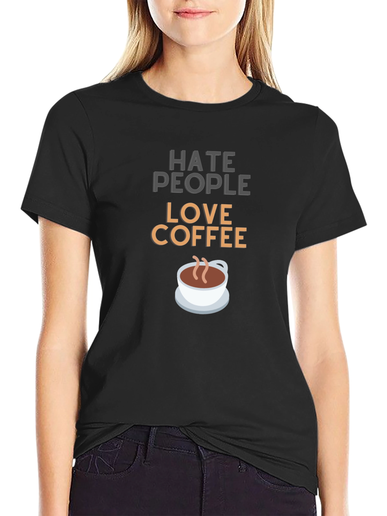 Hate People Love Coffee Graphic T-Shirt