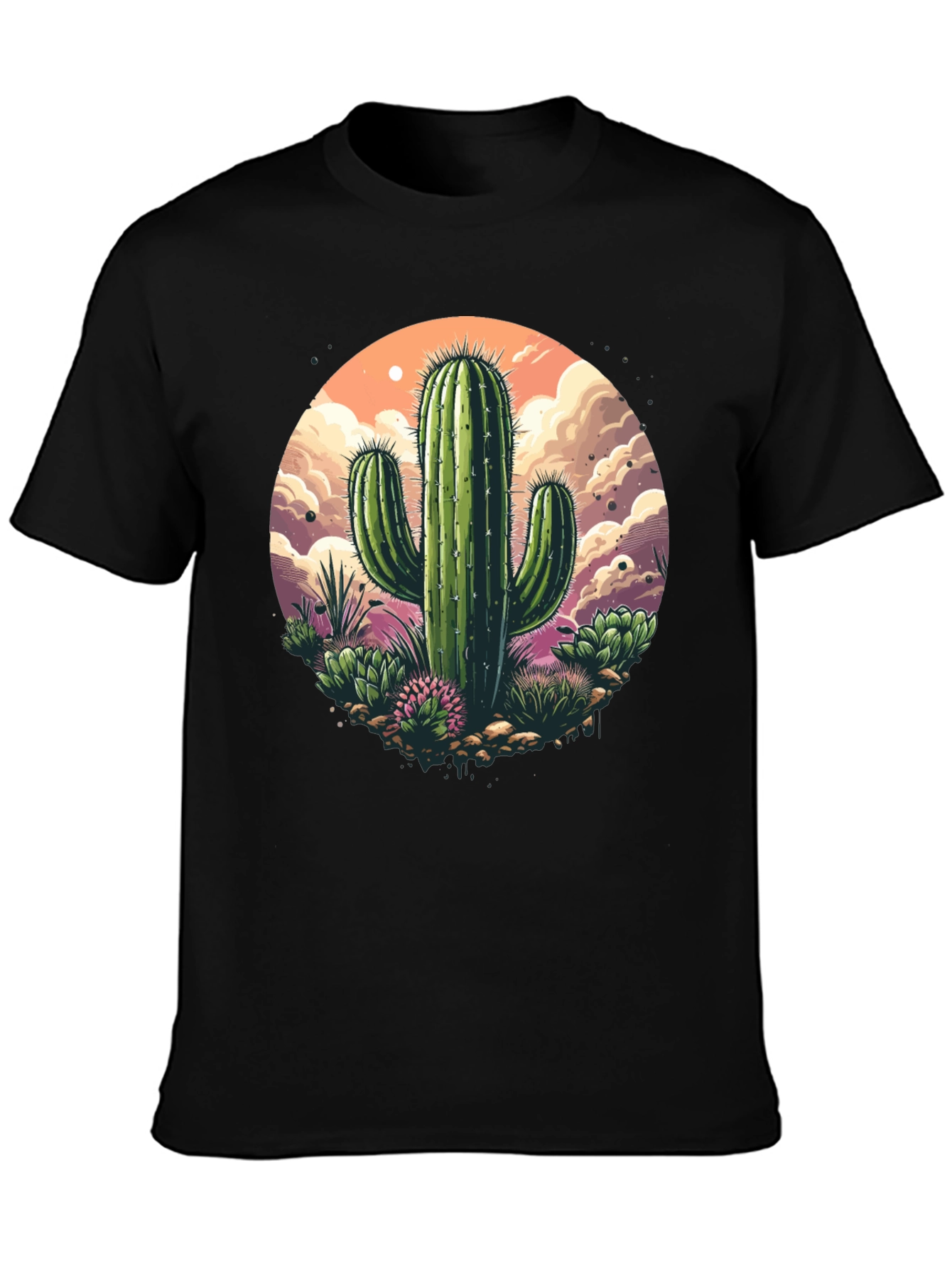 Cactus Graphic T-Shirt - Desert Scene