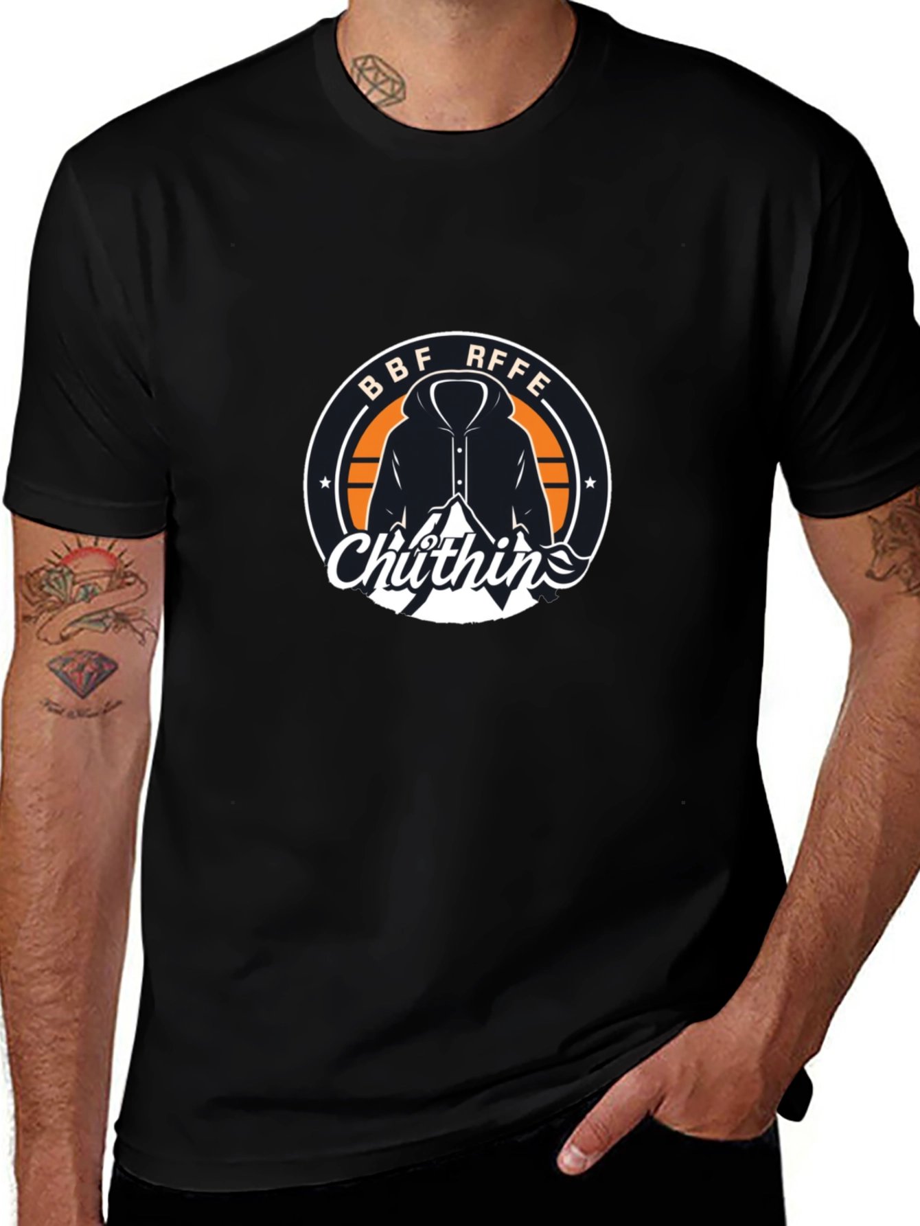 BFF ARFFE Chuthins Black T-Shirt - Stylish Graphic Tee