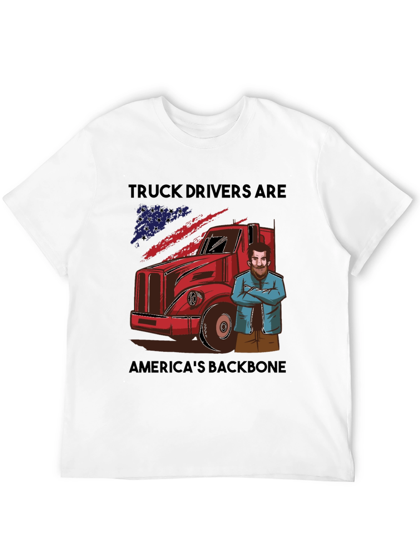 Truck Drivers Americas Backbone Graphic Tee