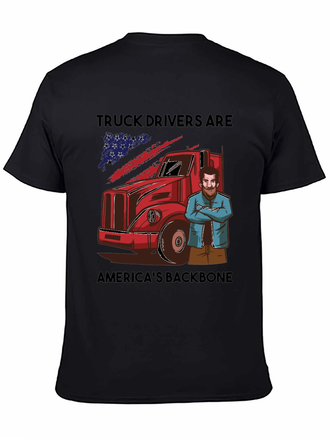 Truck Drivers Americas Backbone Graphic Tee