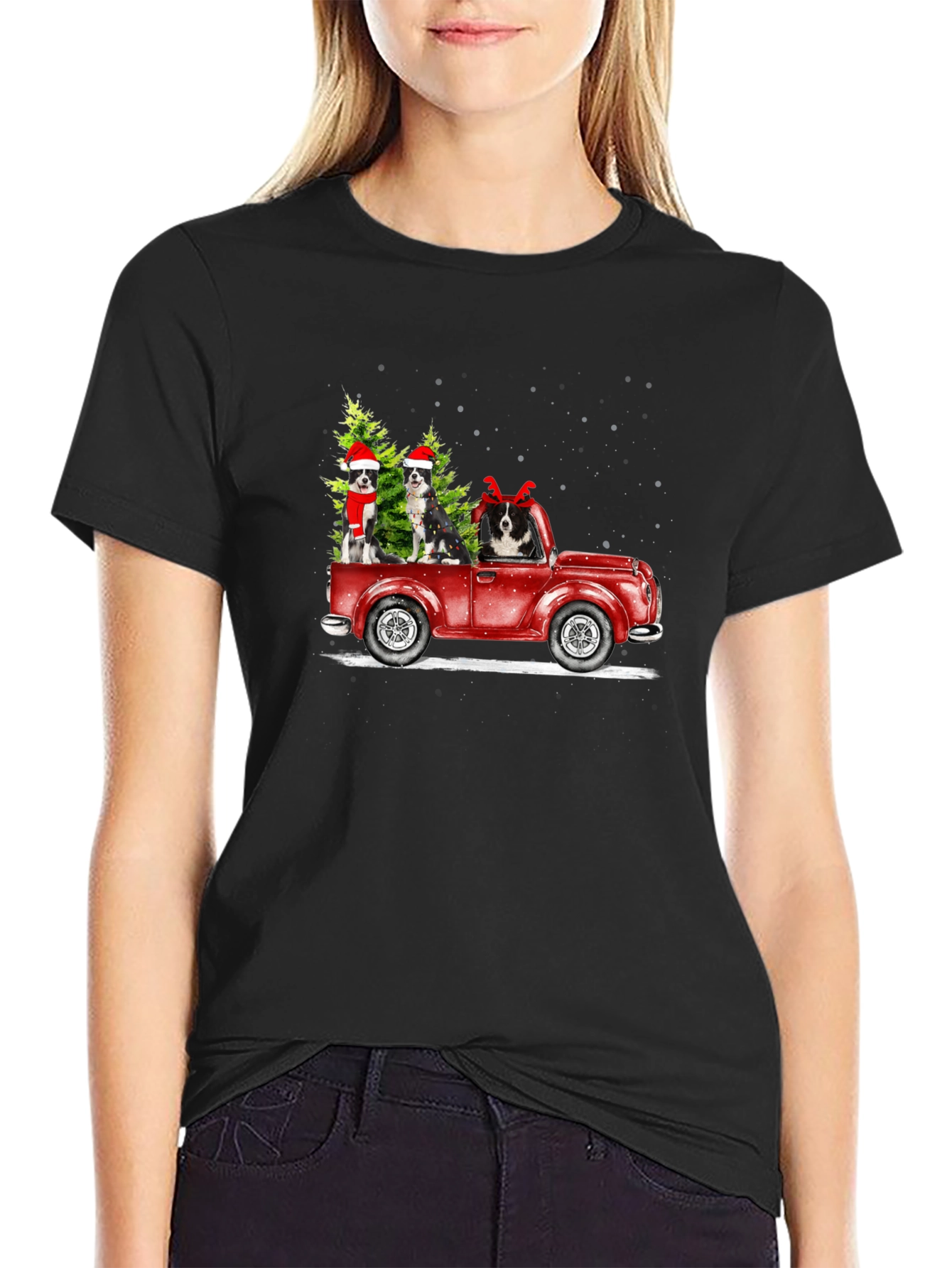 Holiday Dogs in Truck T-Shirt