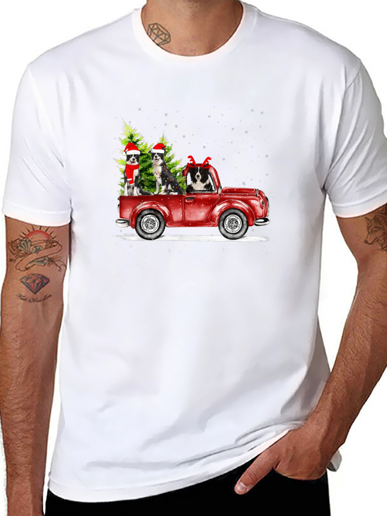 Holiday Dogs in Truck T-Shirt