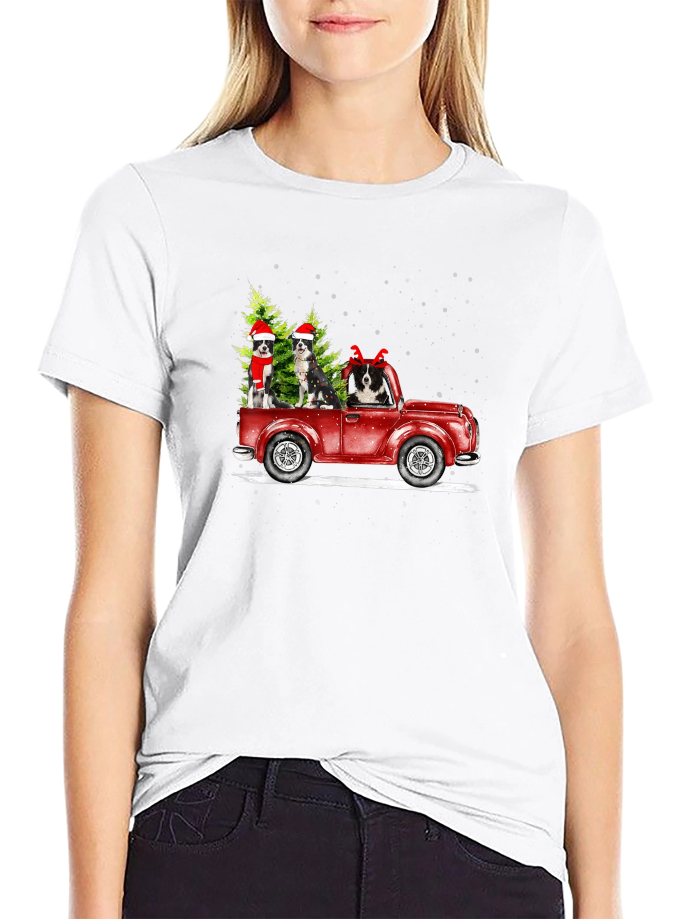Holiday Dogs in Truck T-Shirt