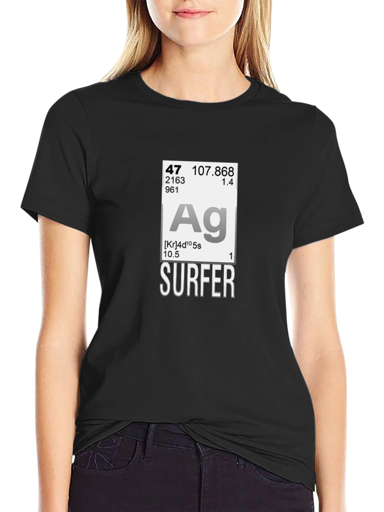 Surfer Periodic Table T-Shirt - Chemistry Element Style
