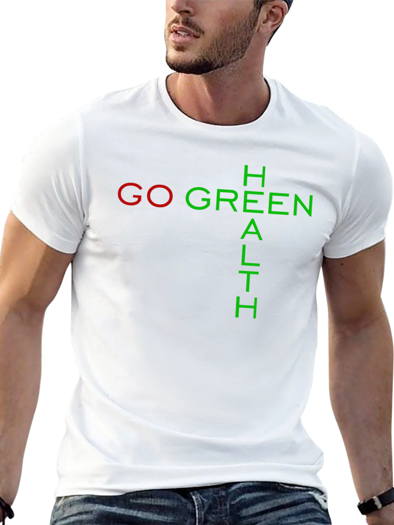 Go Green Health Black Graphic Tee