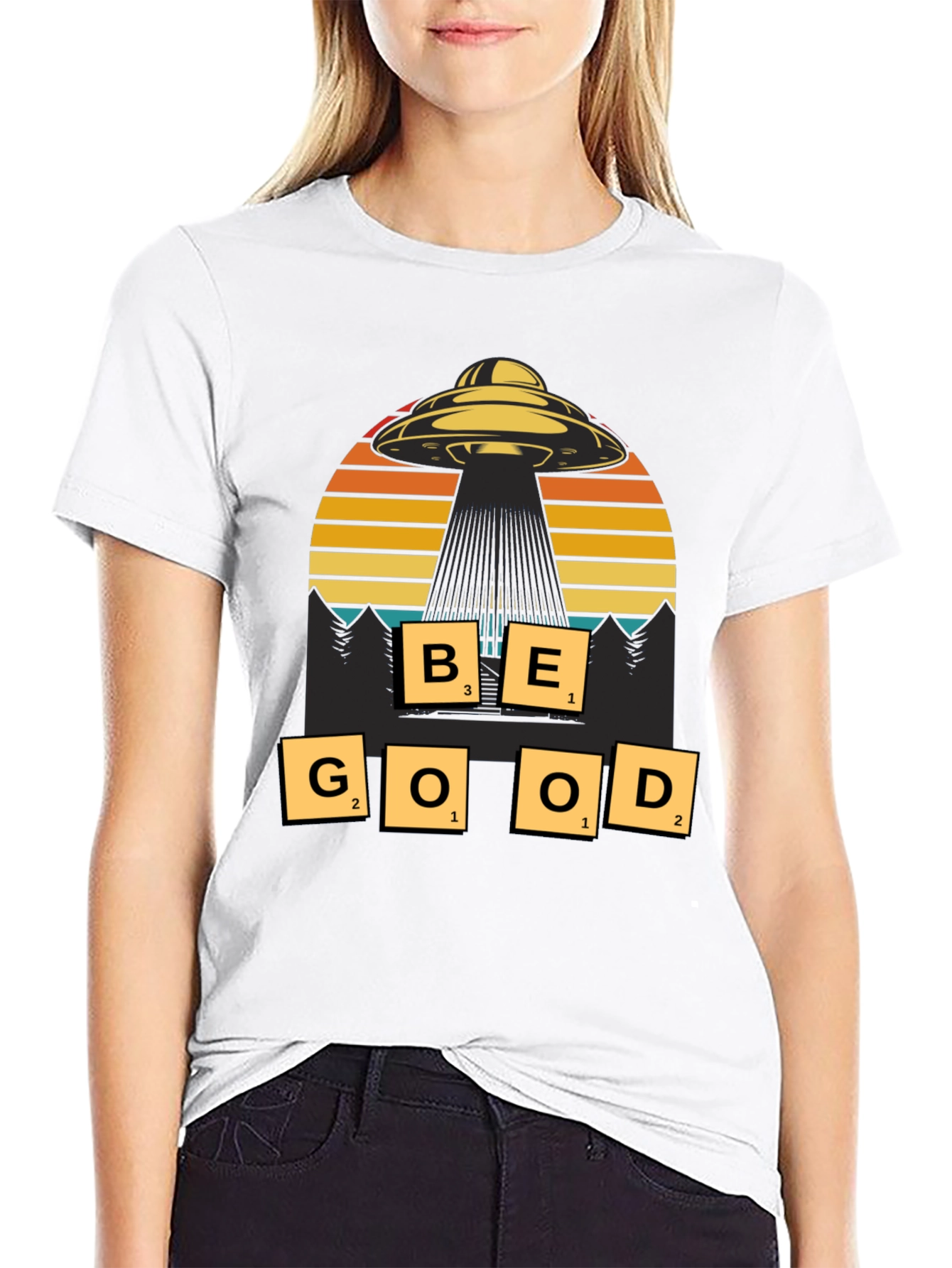 Be Good UFO Graphic T-Shirt - Sci-Fi Inspired Tee