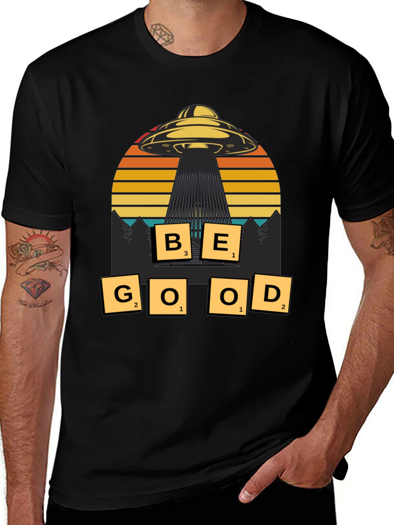 Be Good UFO Graphic T-Shirt - Sci-Fi Inspired Tee