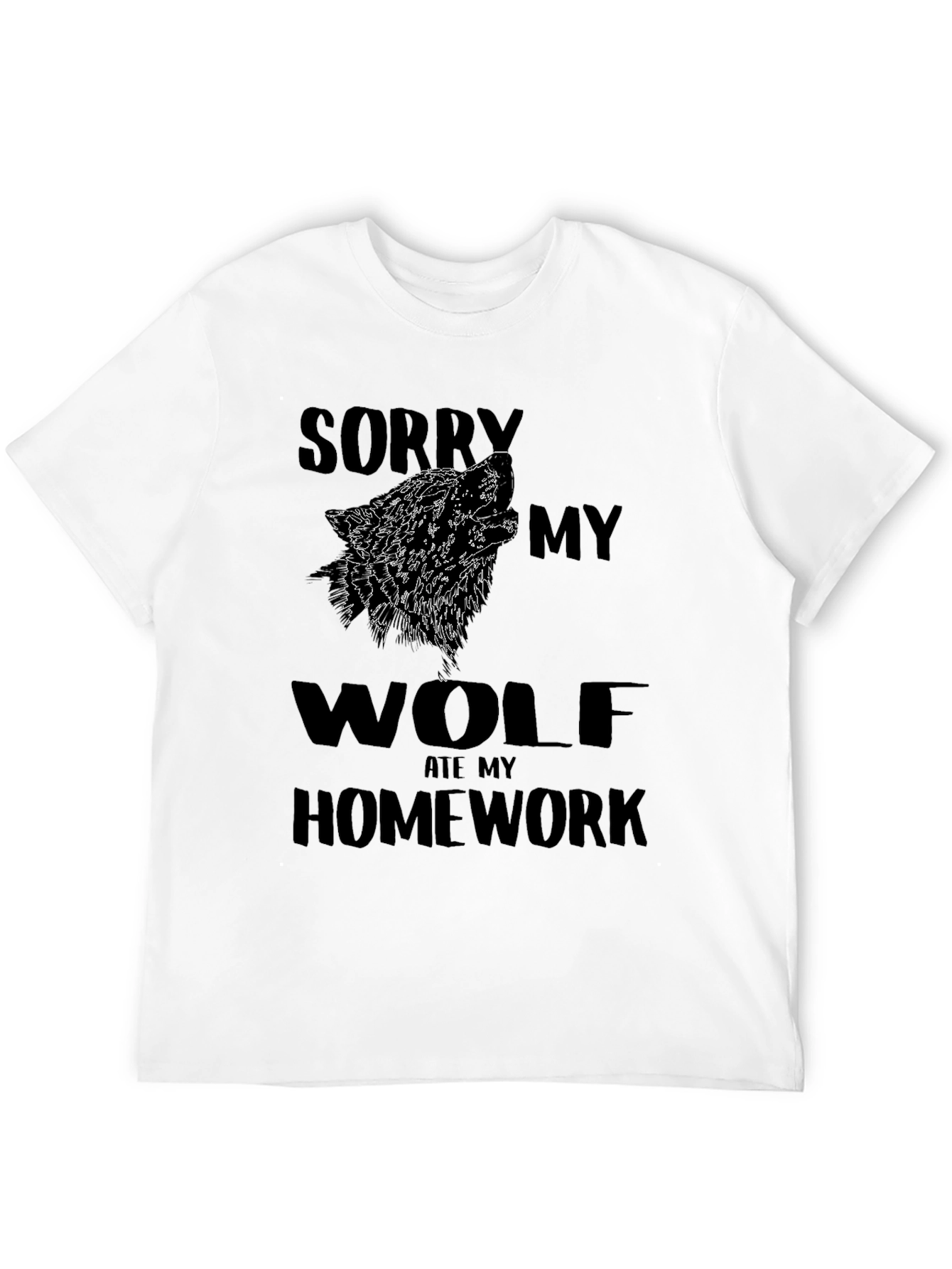 Wolf Ate Homework T-Shirt - Funny Graphic Tee
