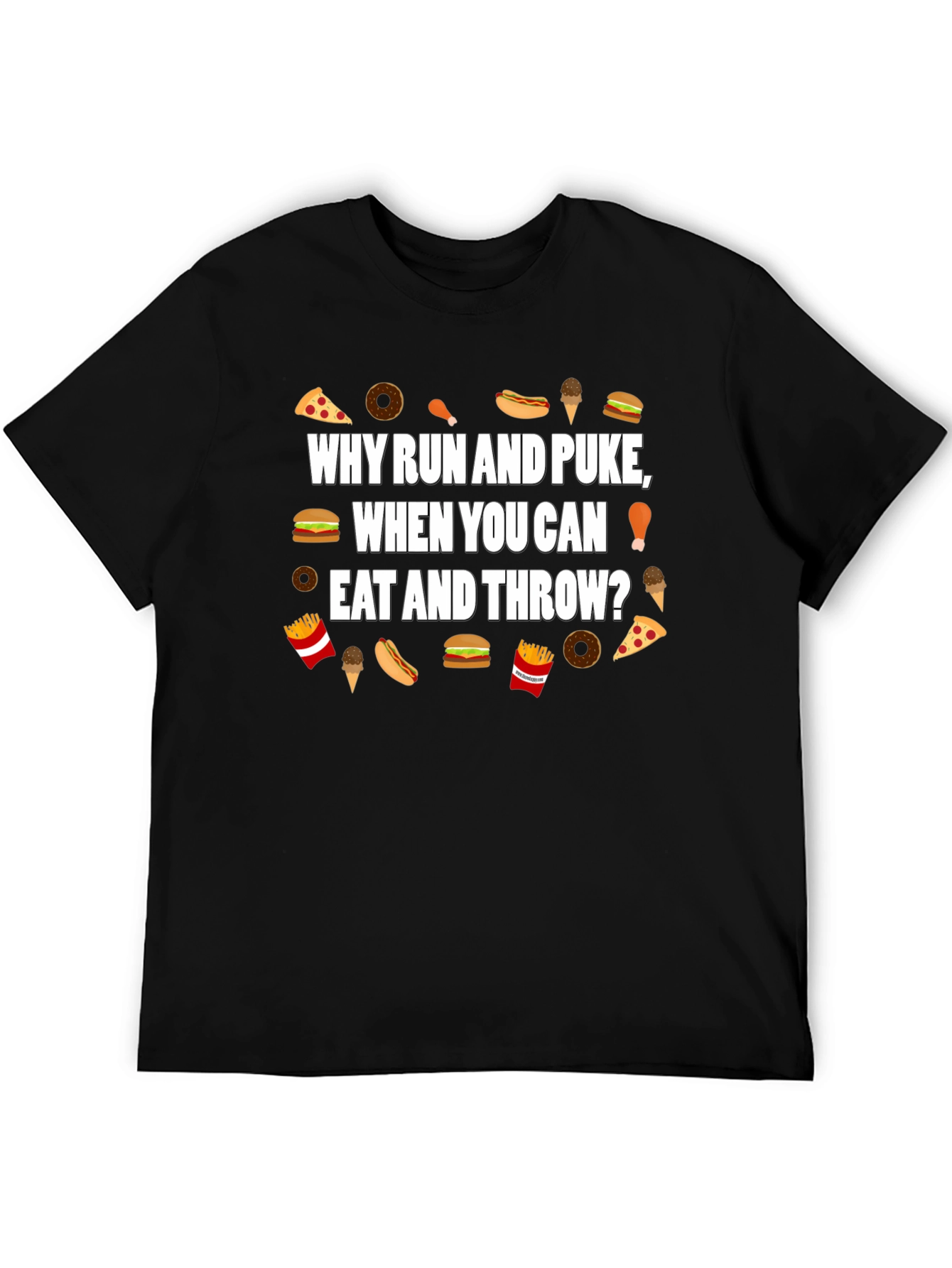 Humorous Eat and Throw Graphic Tee