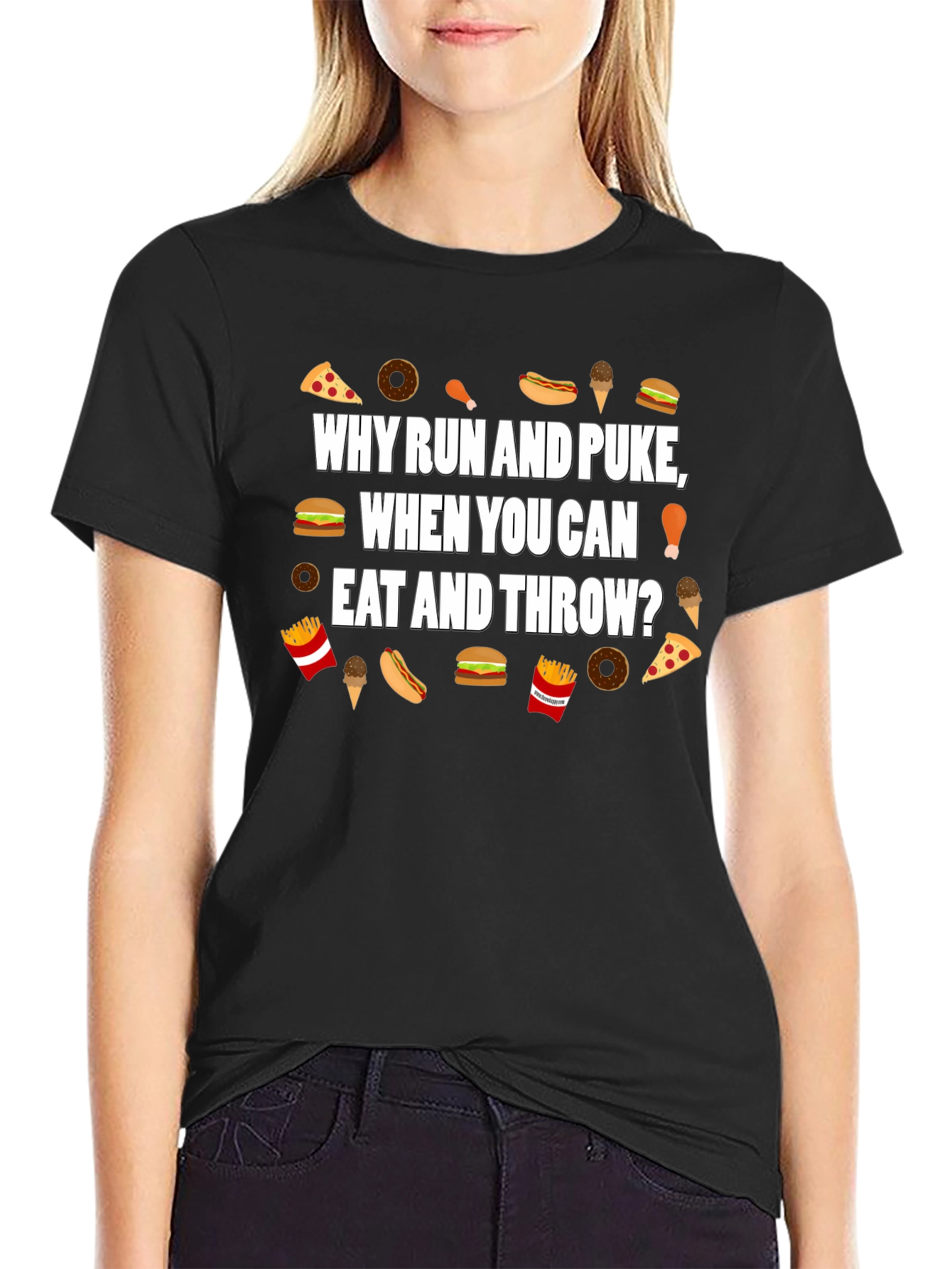 Humorous Eat and Throw Graphic Tee