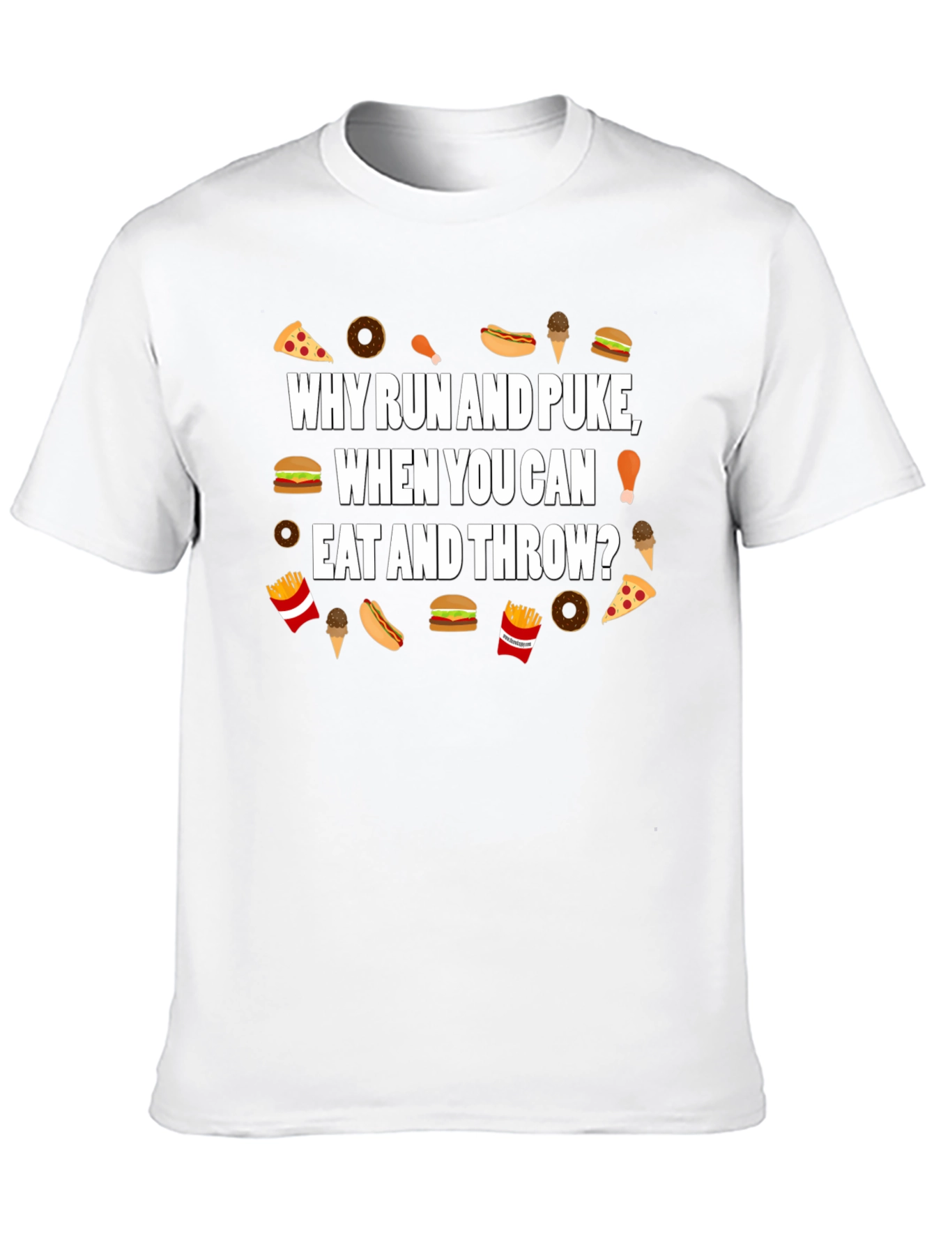 Humorous Eat and Throw Graphic Tee