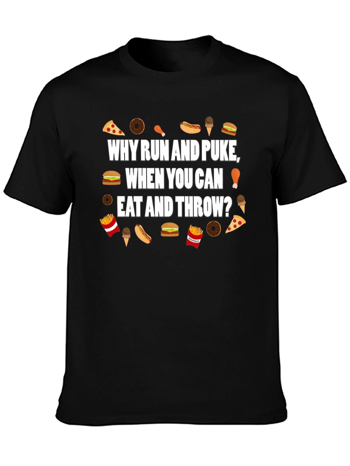 Humorous Eat and Throw Graphic Tee