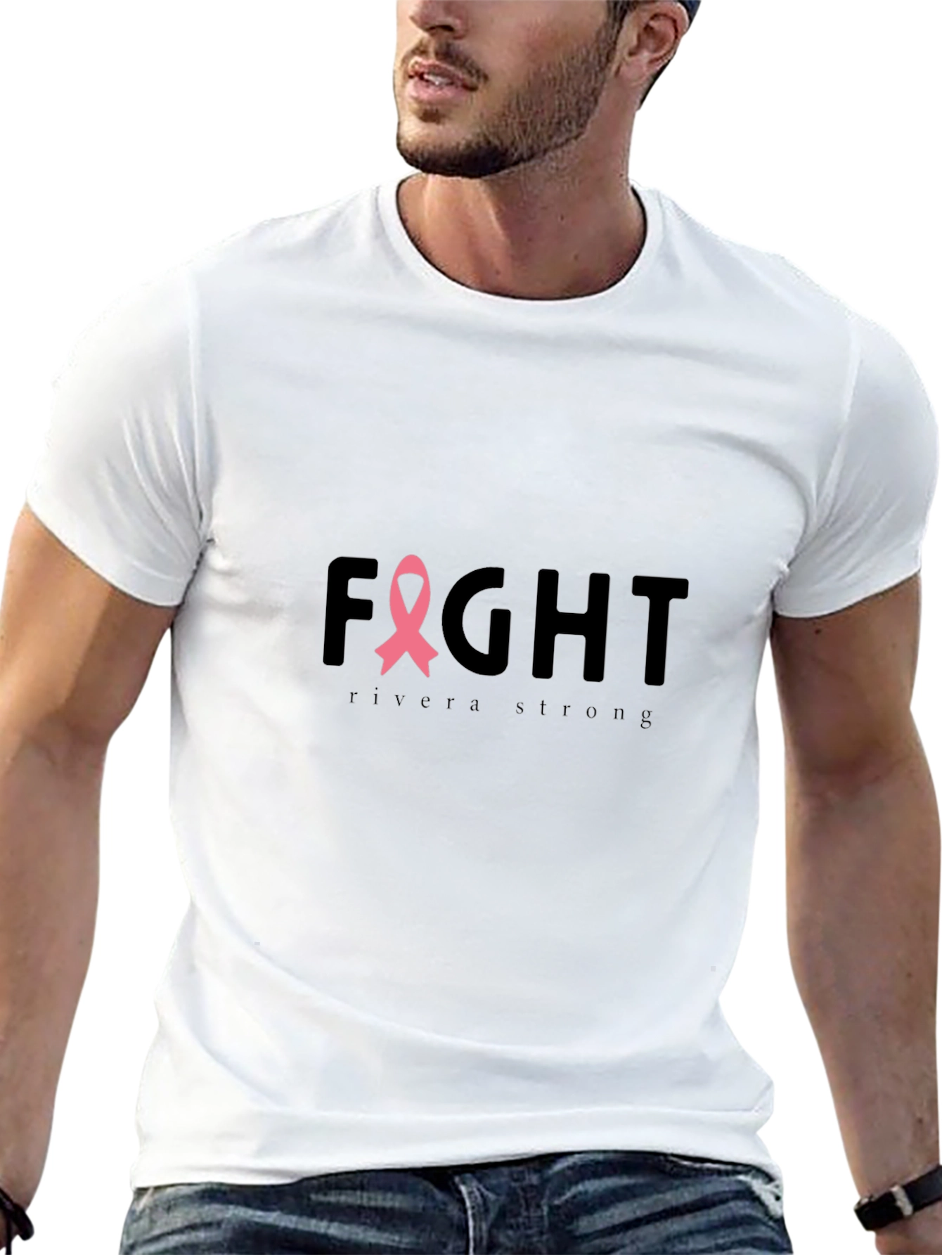 Fight Breast Cancer T-Shirt Rivera Strong Black