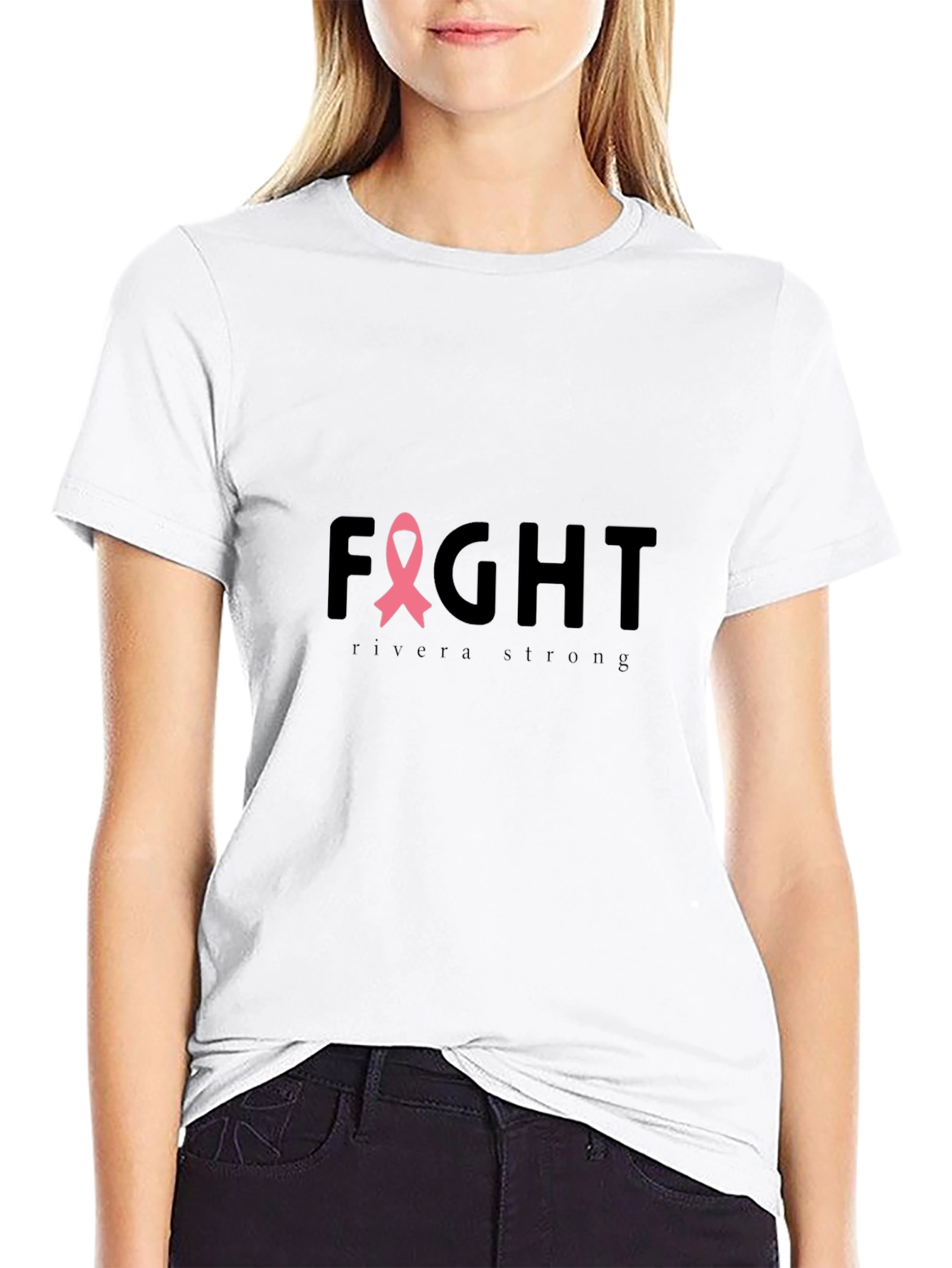 Fight Breast Cancer T-Shirt Rivera Strong Black
