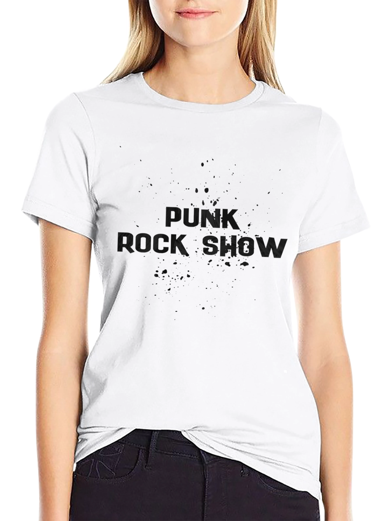 Mens Black Graphic T-Shirt - Rock Show