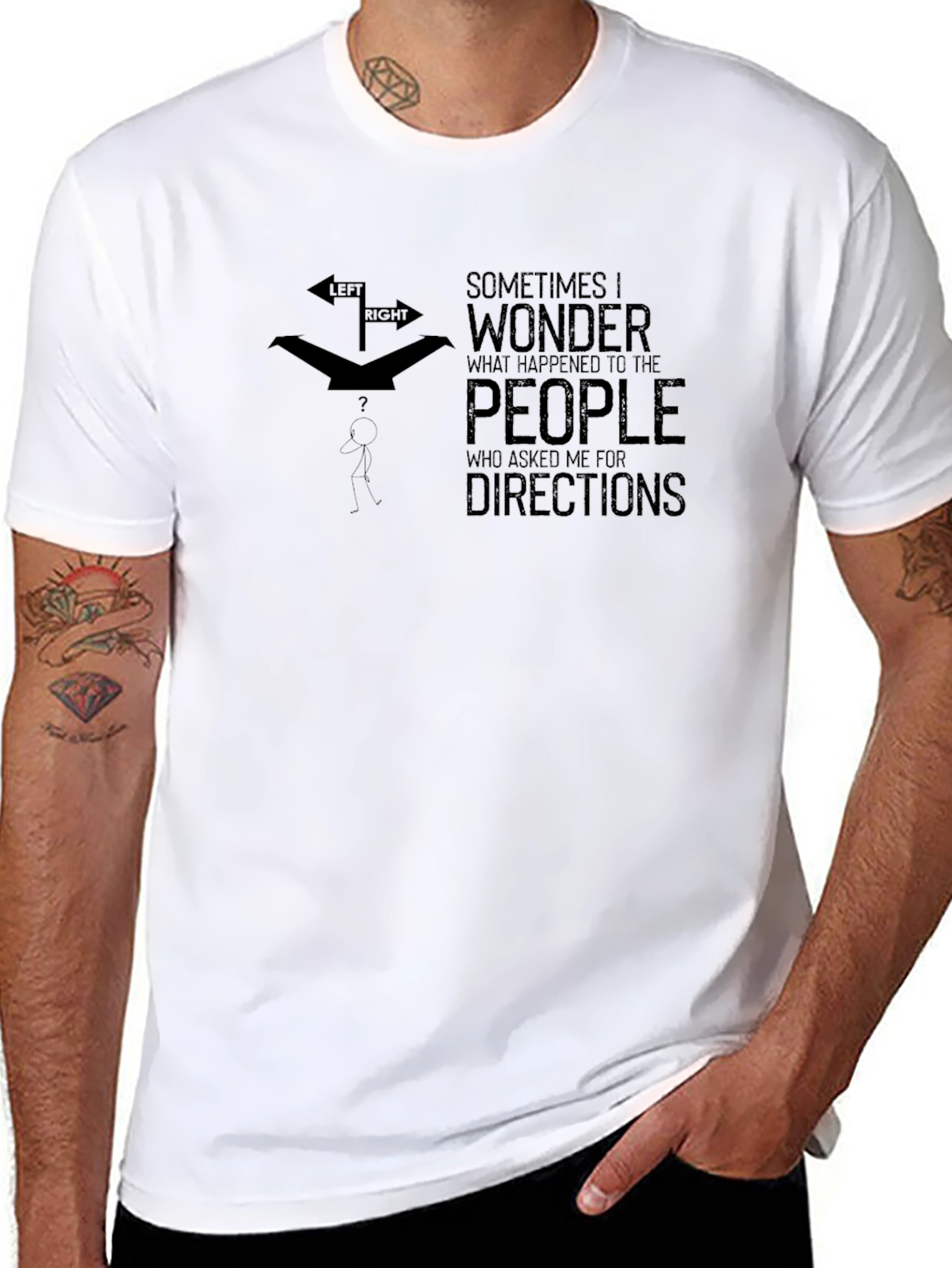 Funny Directional T-Shirt - Lost People Tee