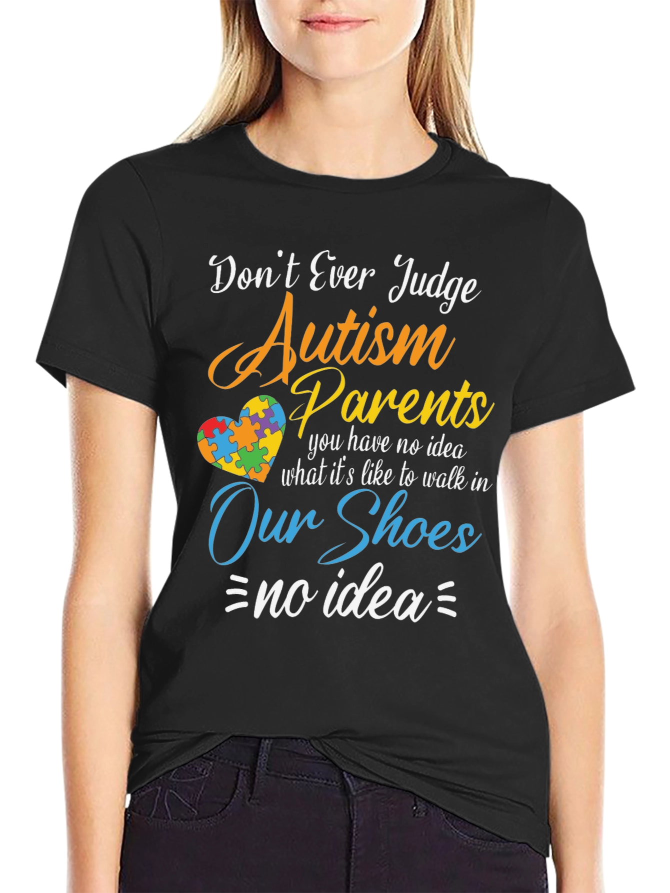 Autism Awareness T-Shirt: Dont Judge Parents Tee