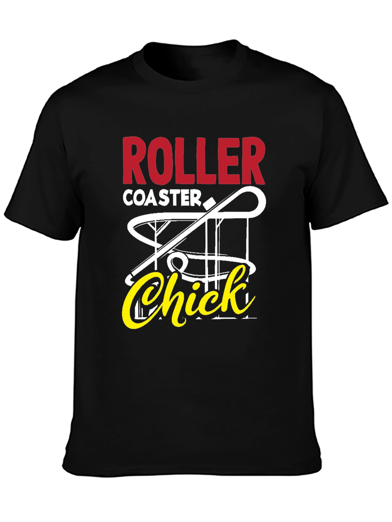 Roller Coaster Chick Graphic T-Shirt