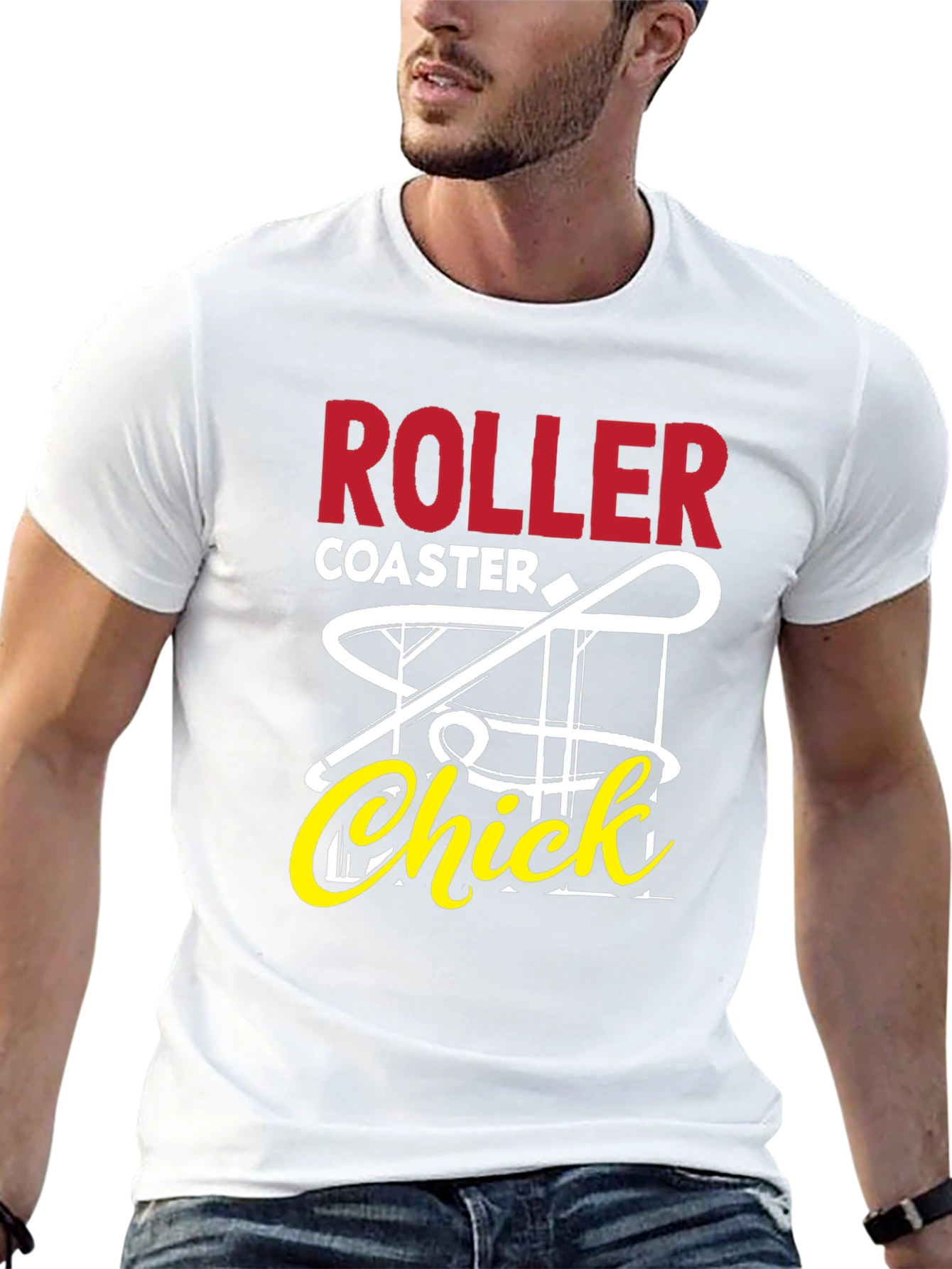 Roller Coaster Chick Graphic T-Shirt