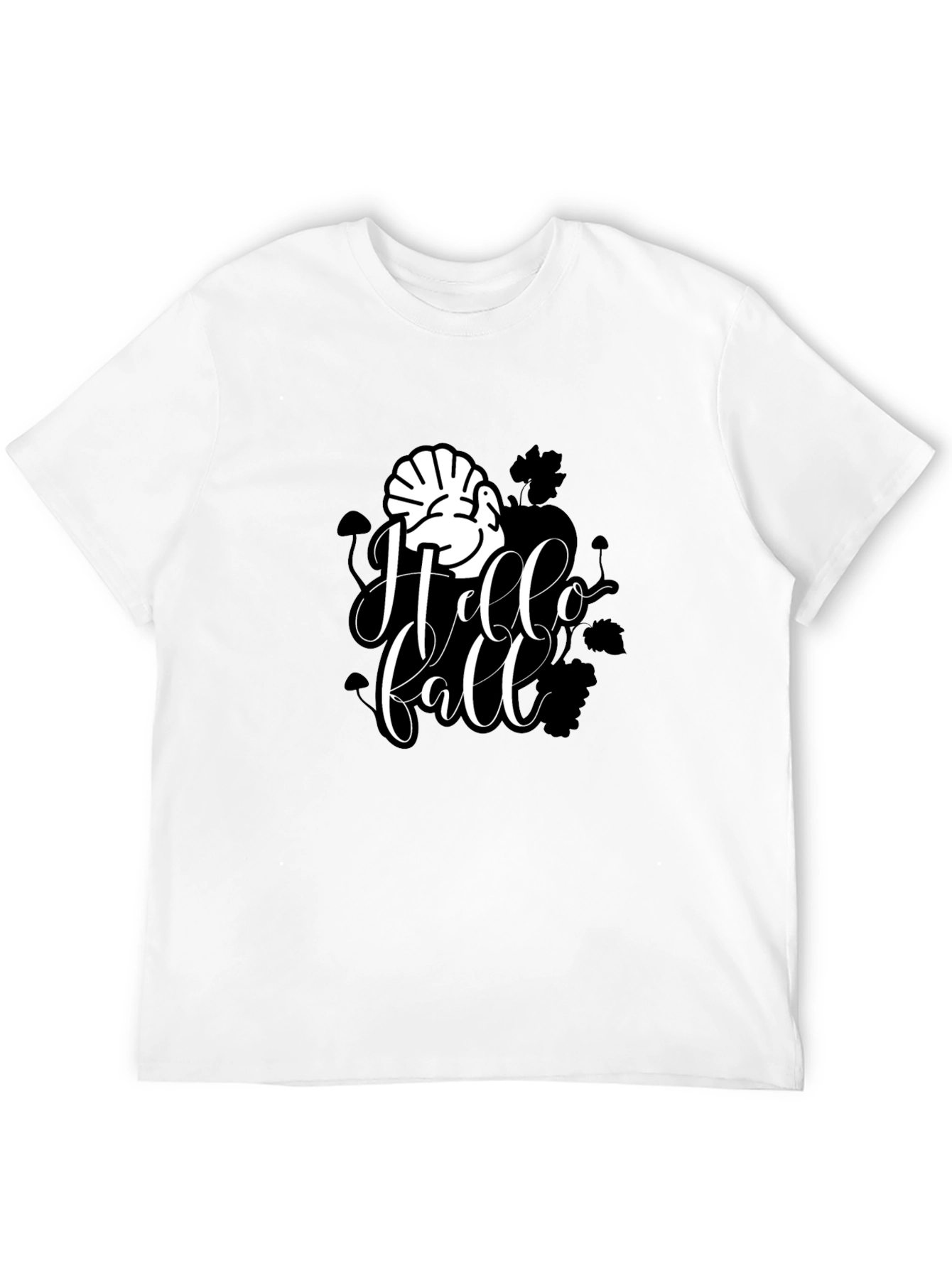 Hello Fall Turkey Graphic Tee - Thanksgiving T-Shirt