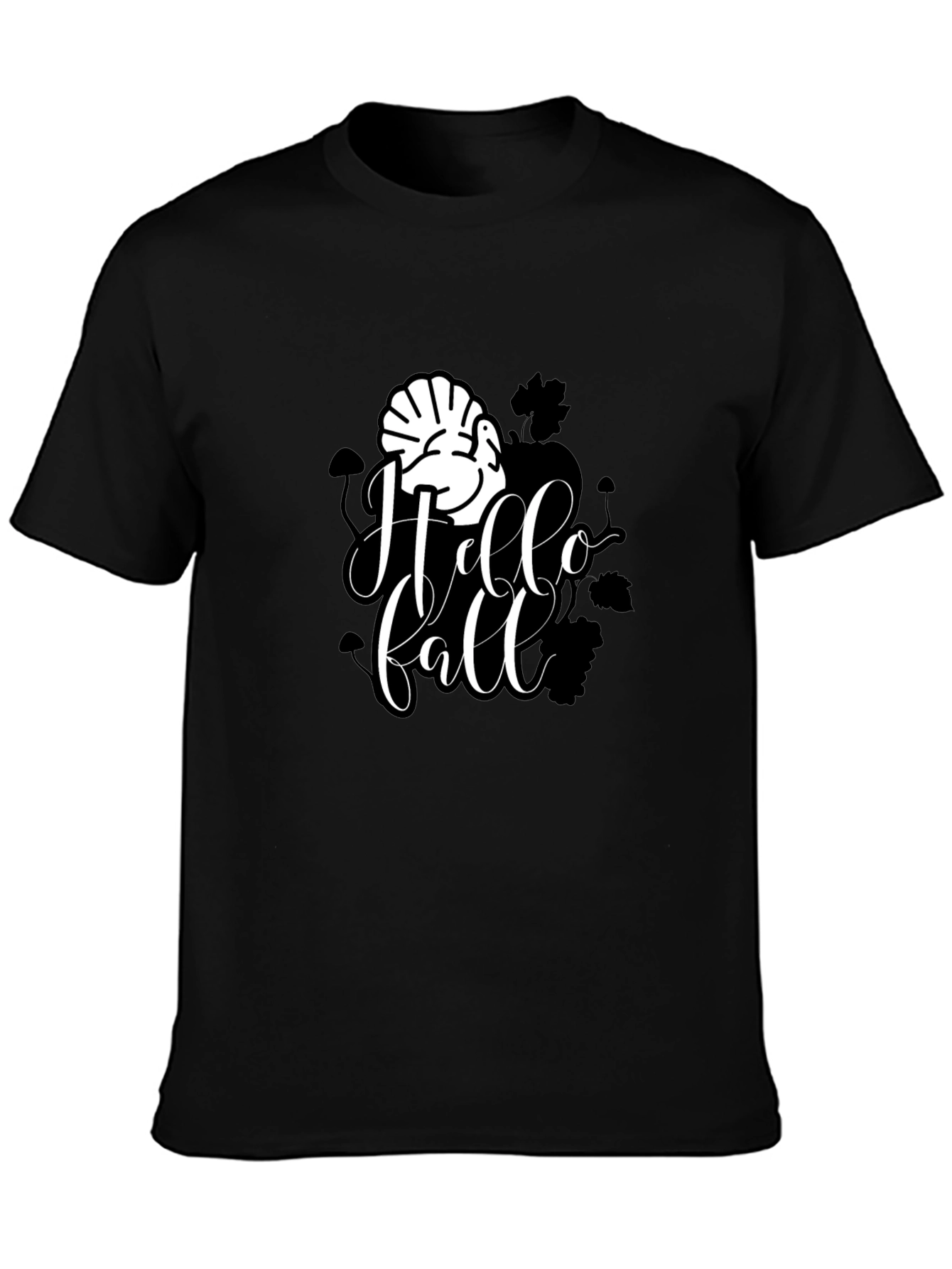 Hello Fall Turkey Graphic Tee - Thanksgiving T-Shirt