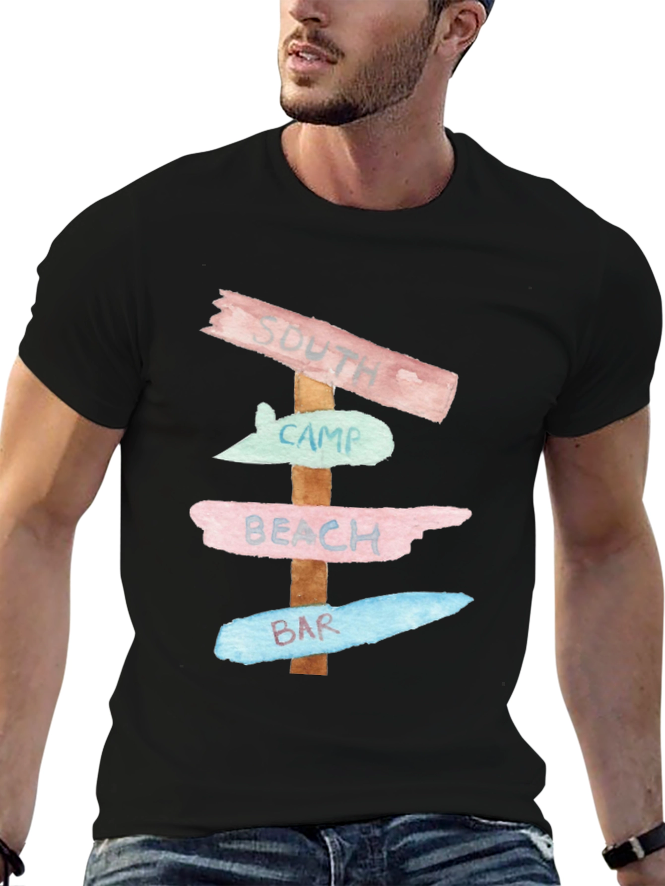 South Camp Beach Bar Signpost T-Shirt